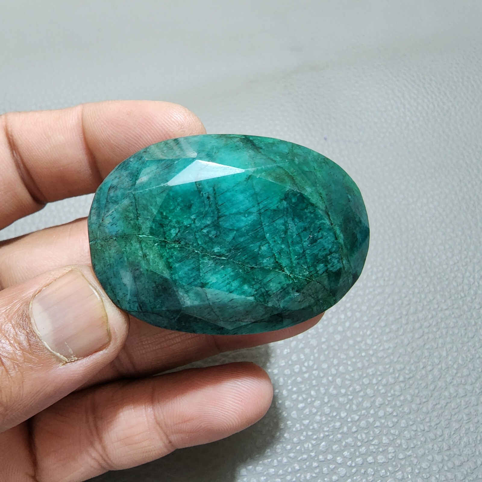 Beautiful A+ 386 Crt Oval Green Brazilian Emerald Loose Gemstone Jewelry Making