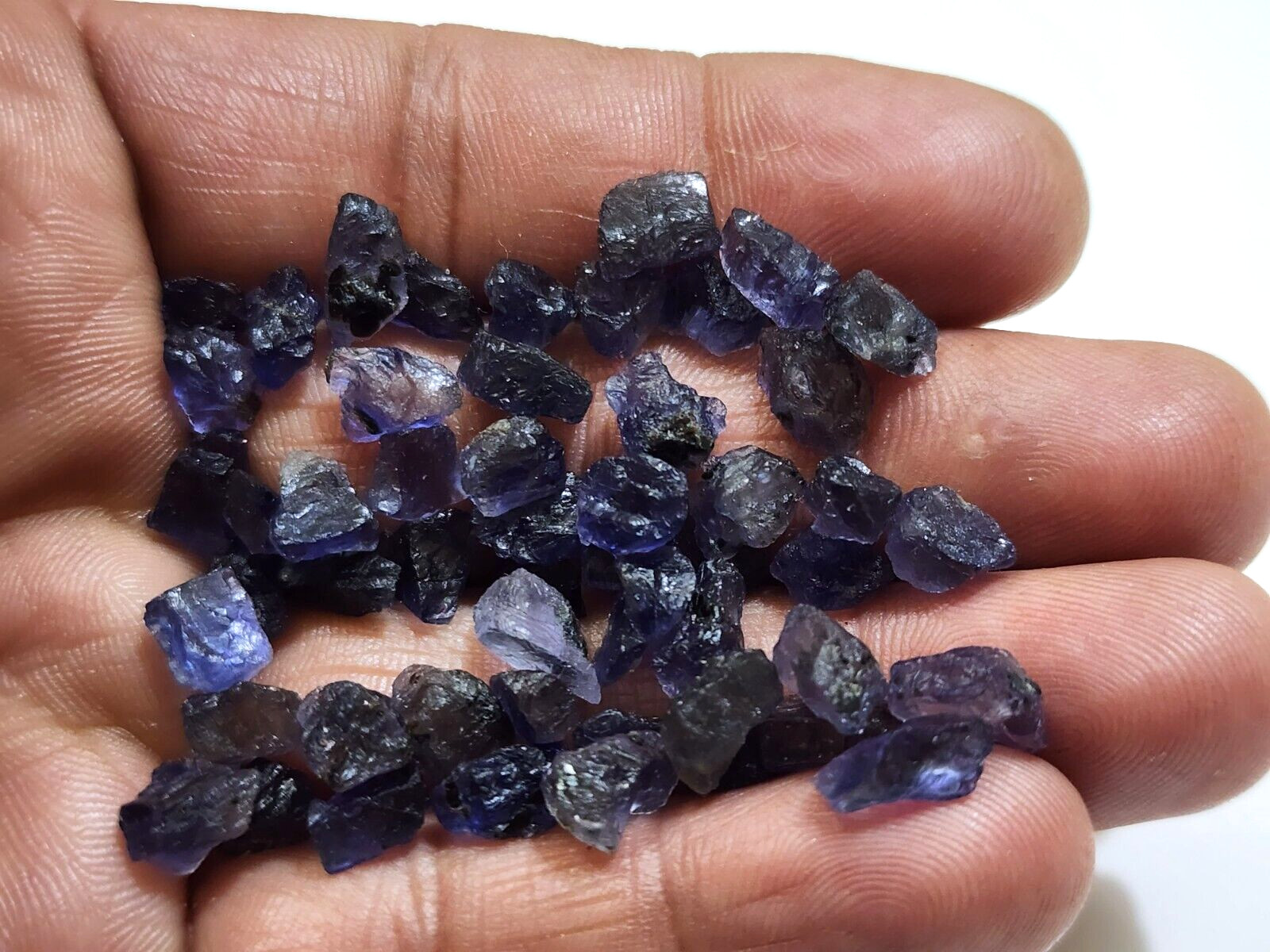 Gorgeous Iolite Raw 6-10 MM Size 50 Pcs Iolite Rough Loose Gemstone For Jewelry