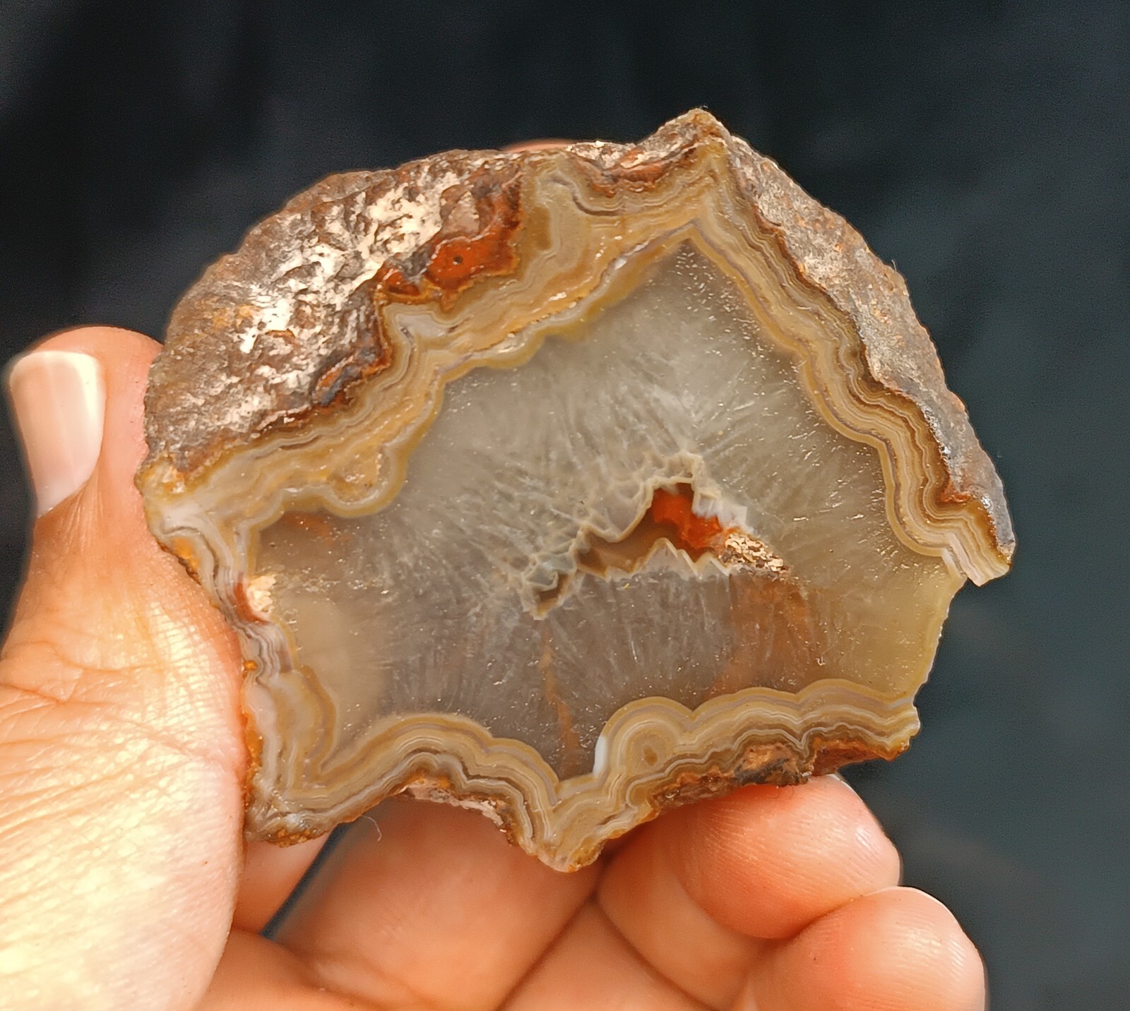 175g/0.39 lb turkish banded quartz agate stone rough, customs duty included