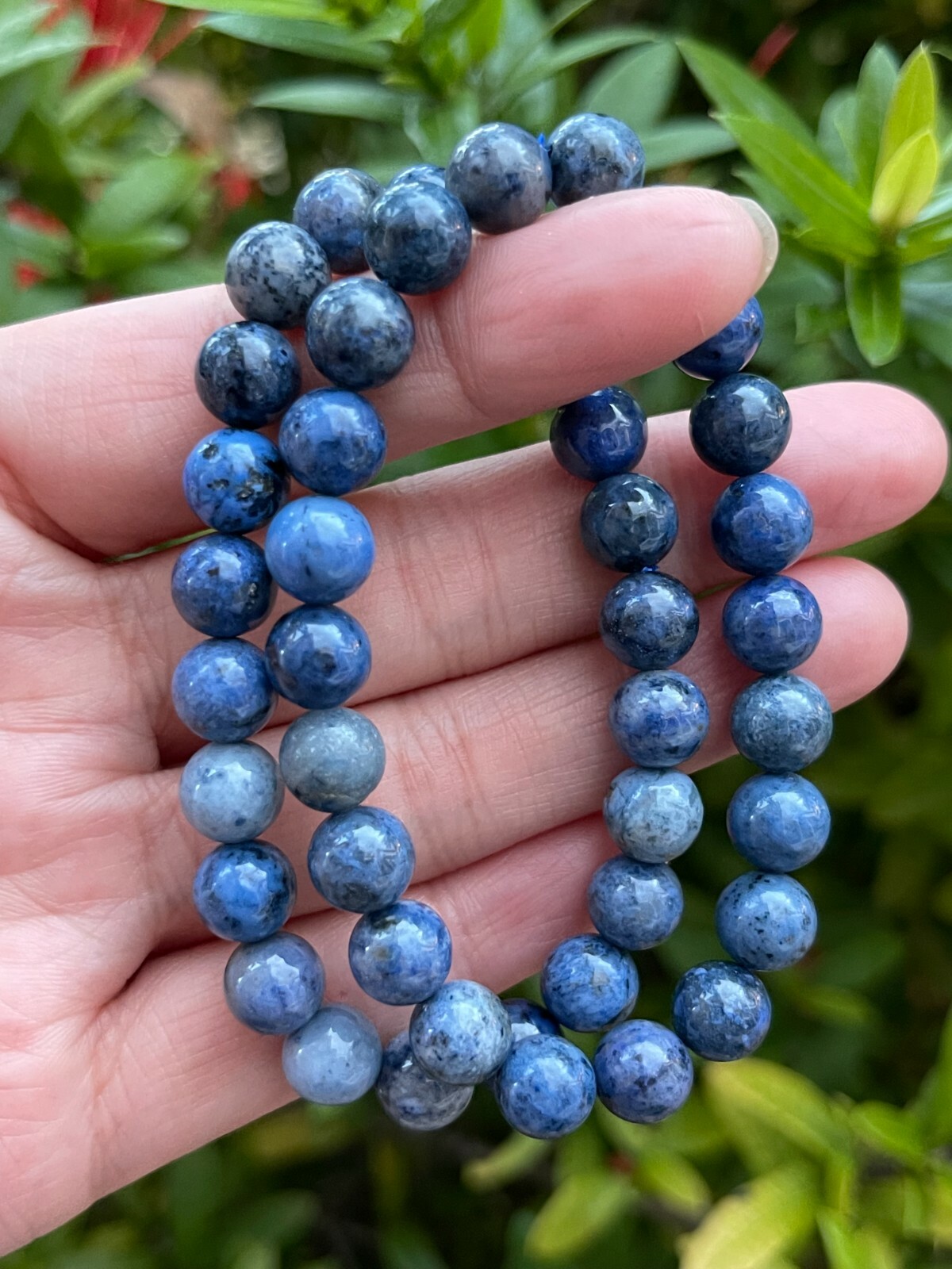 Grade A++ Dumortierite Crystal Bead Bracelet 8mm, Genuine Gemstone Bracelet