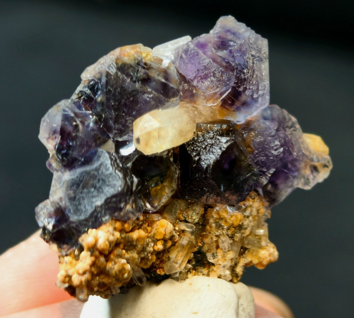Fluorite with Clear Quartz Bismuthinite Stibnite, Boulangerite Yaogangxian Mine