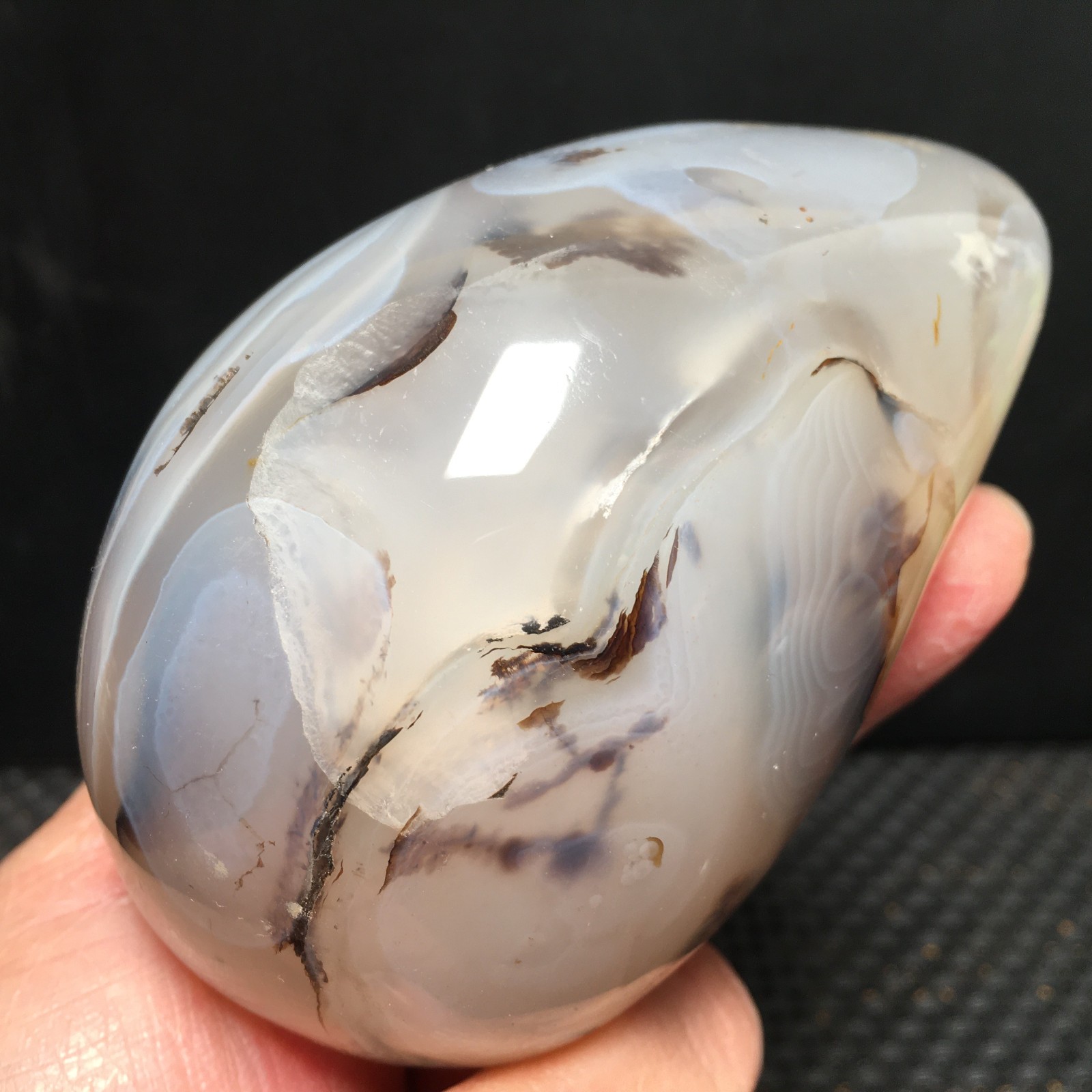 500g Natural Polished Aquatic Plants Agate Crystal Specimen fb1159