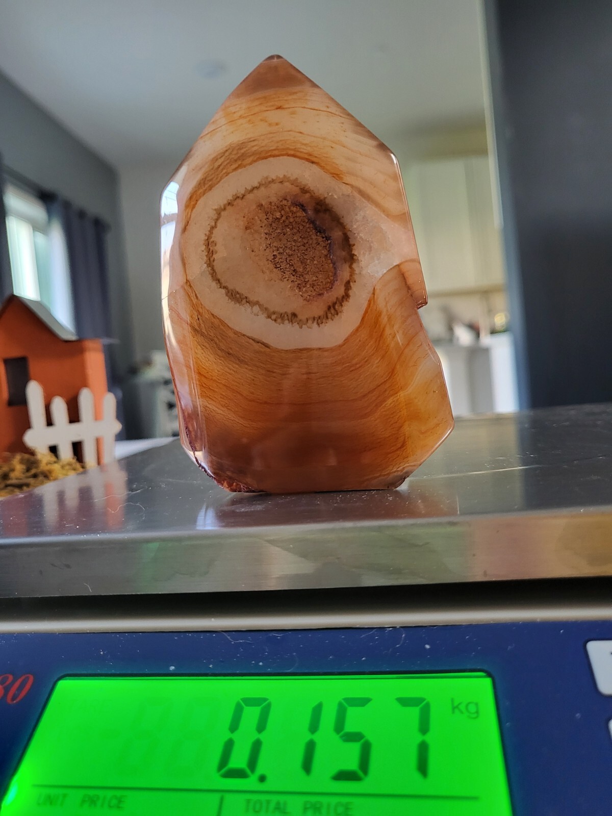 Carving Carnelian Tower Reiki Crystal 2199