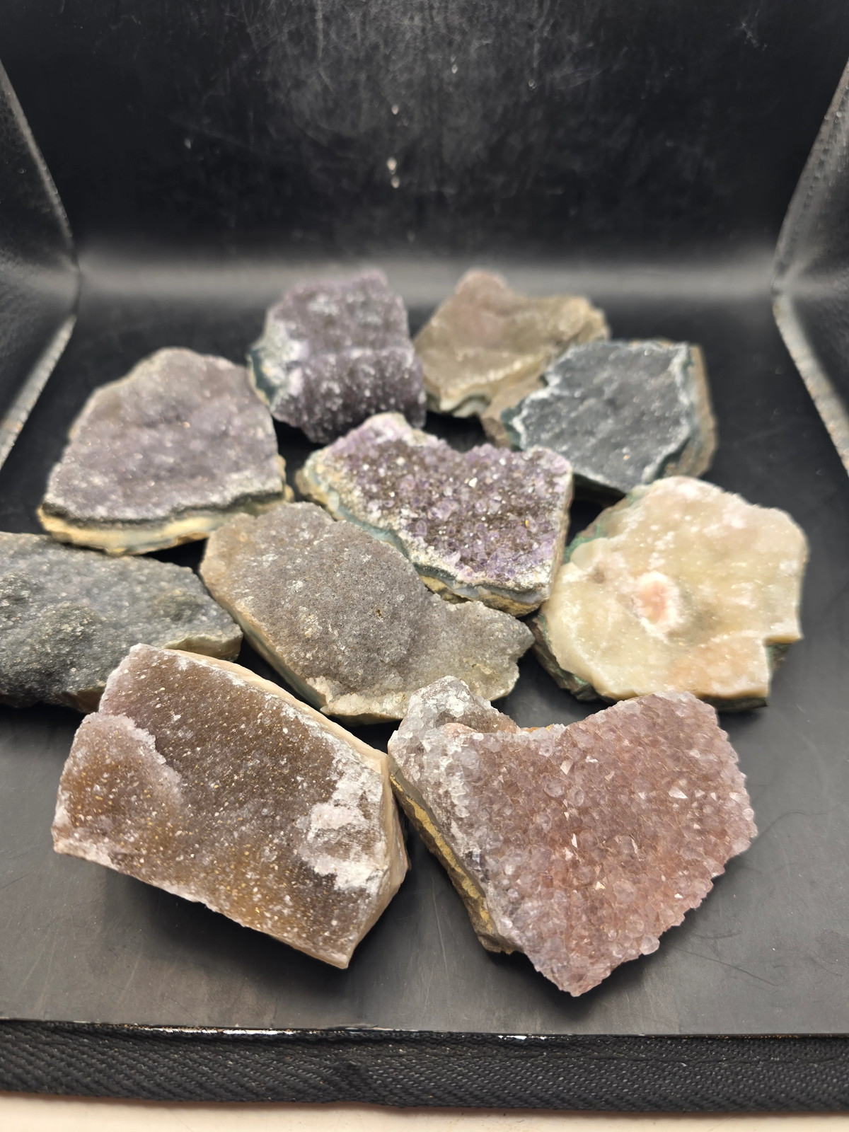 1 piece druzy rainbow amethyst cluster!