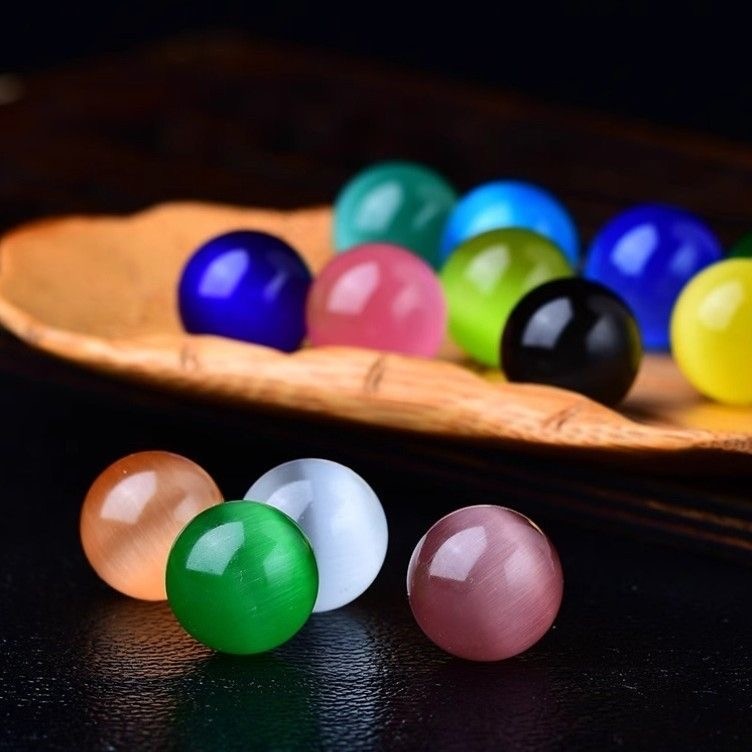 10pcs Wholesale Colourful Cat’s Eye Ball Quartz Sphere Reiki Healing 16mm