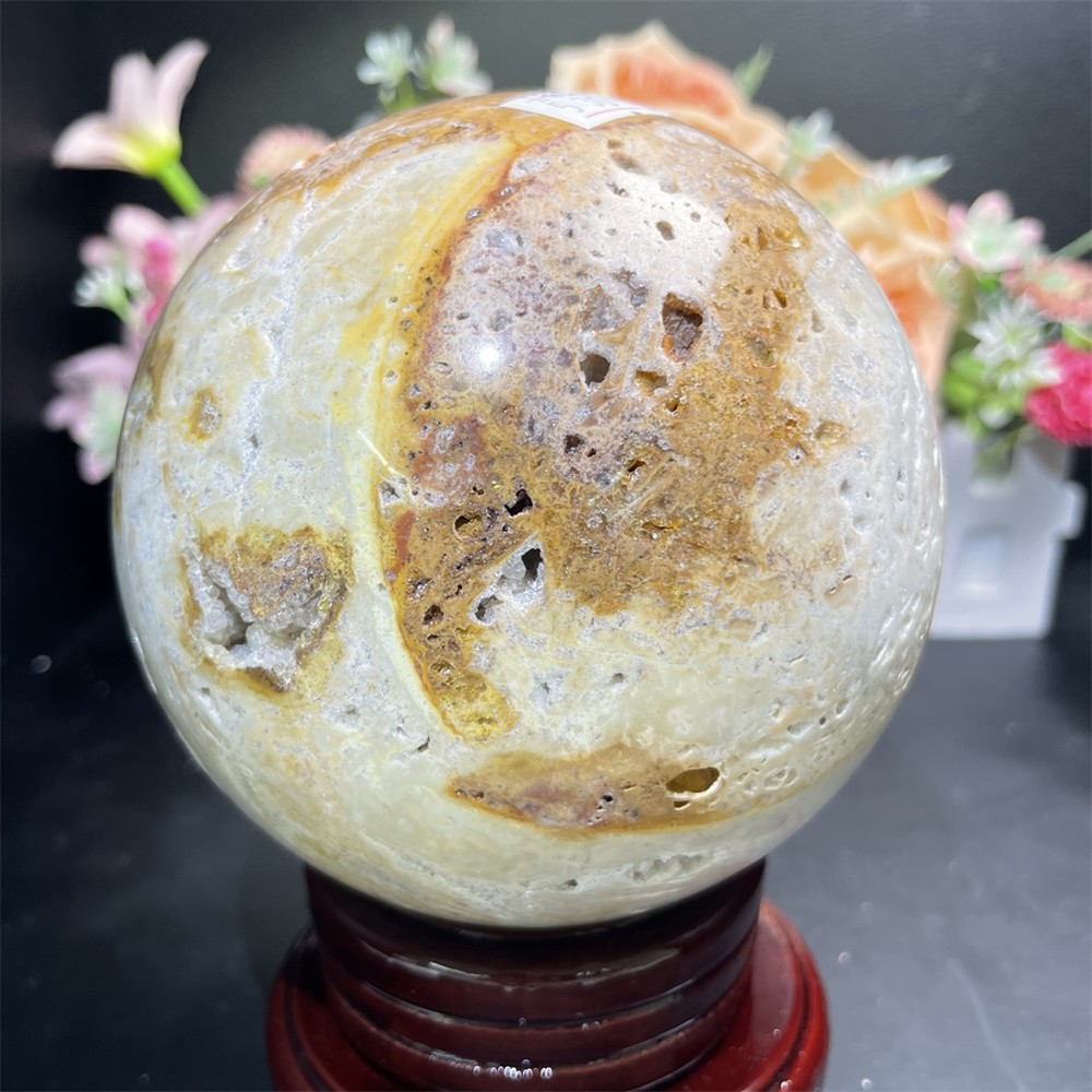 4.3LB 4″ Natural Sphalerite Sphere Ball Crystal Quartz Mineral Reiki Healing