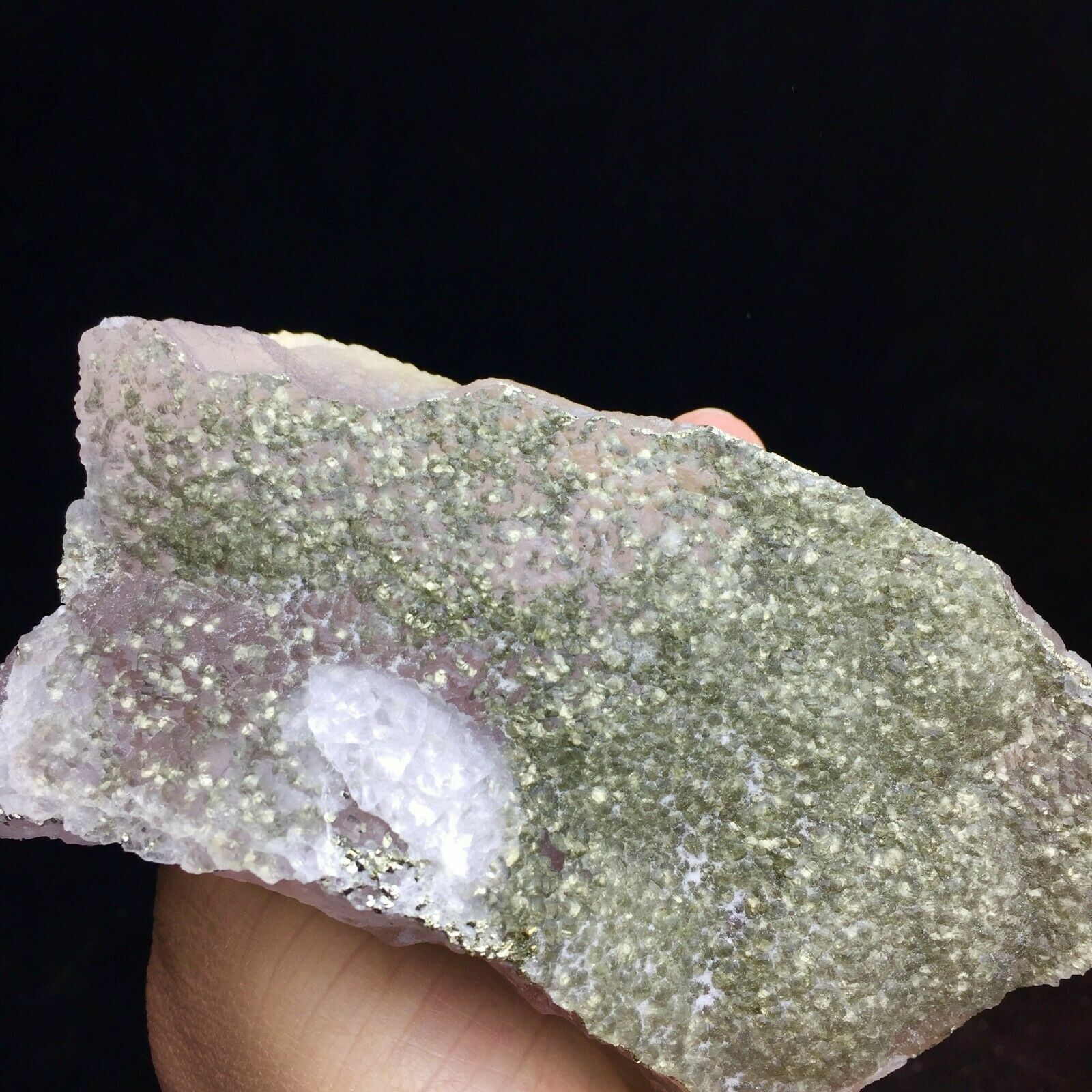 1.6 LB Natural Shiny Pyrite Based on the Purple Spherical Fluorite Crystal