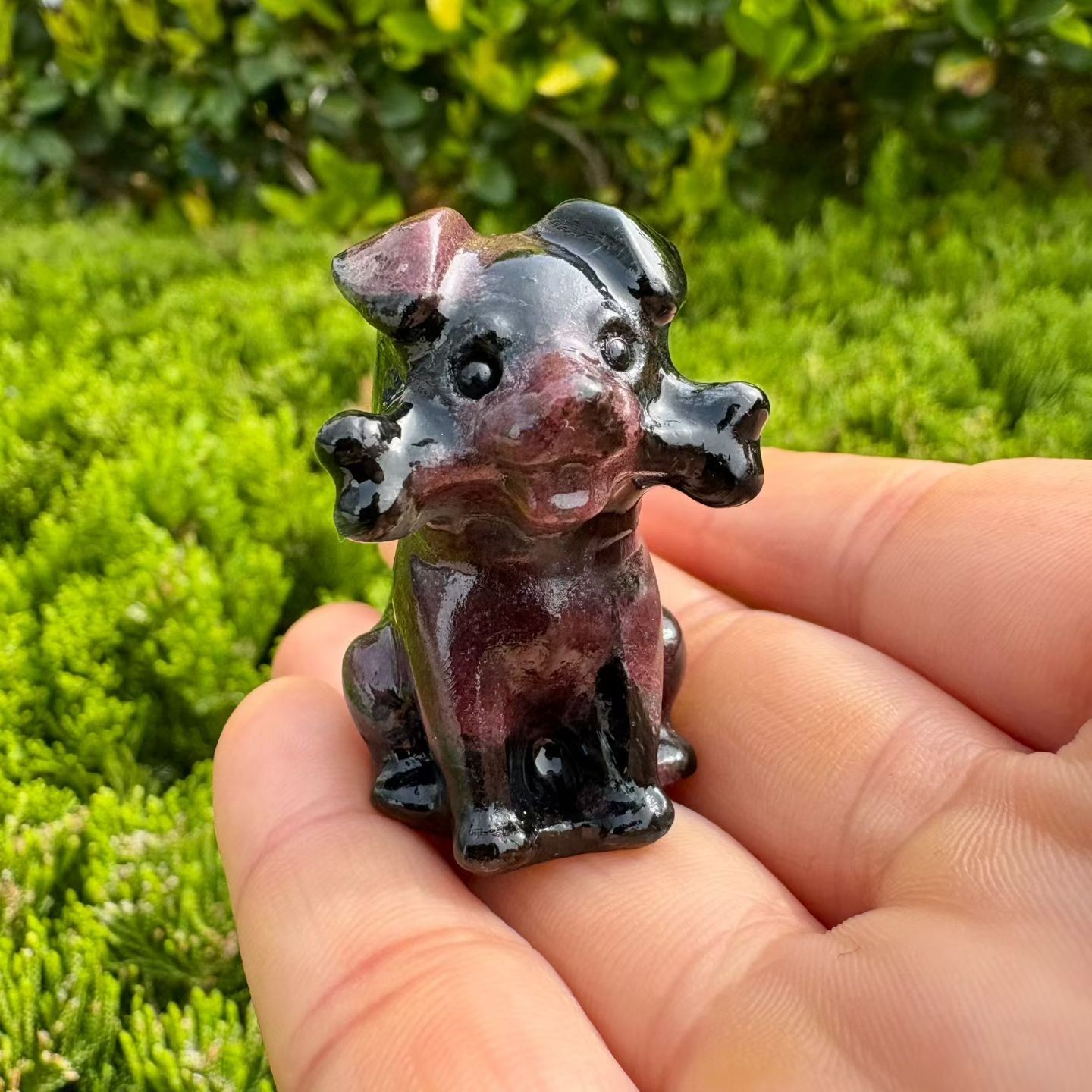 1pc Natural Mixed Quartz Carved Dog Skull crystal Reiki healing gift Decor