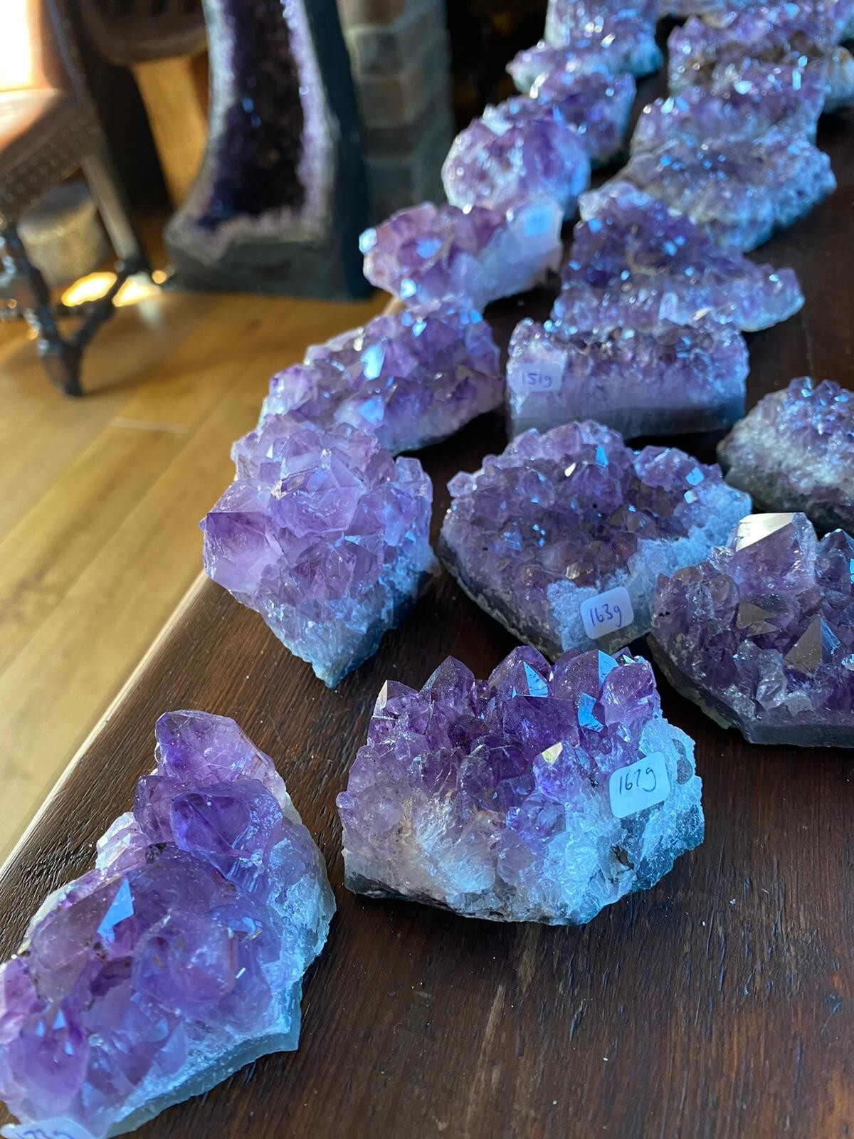 Premium High Grade Amethyst Druzy Cluster Pieces 100g to 200g approx. 8-10cm