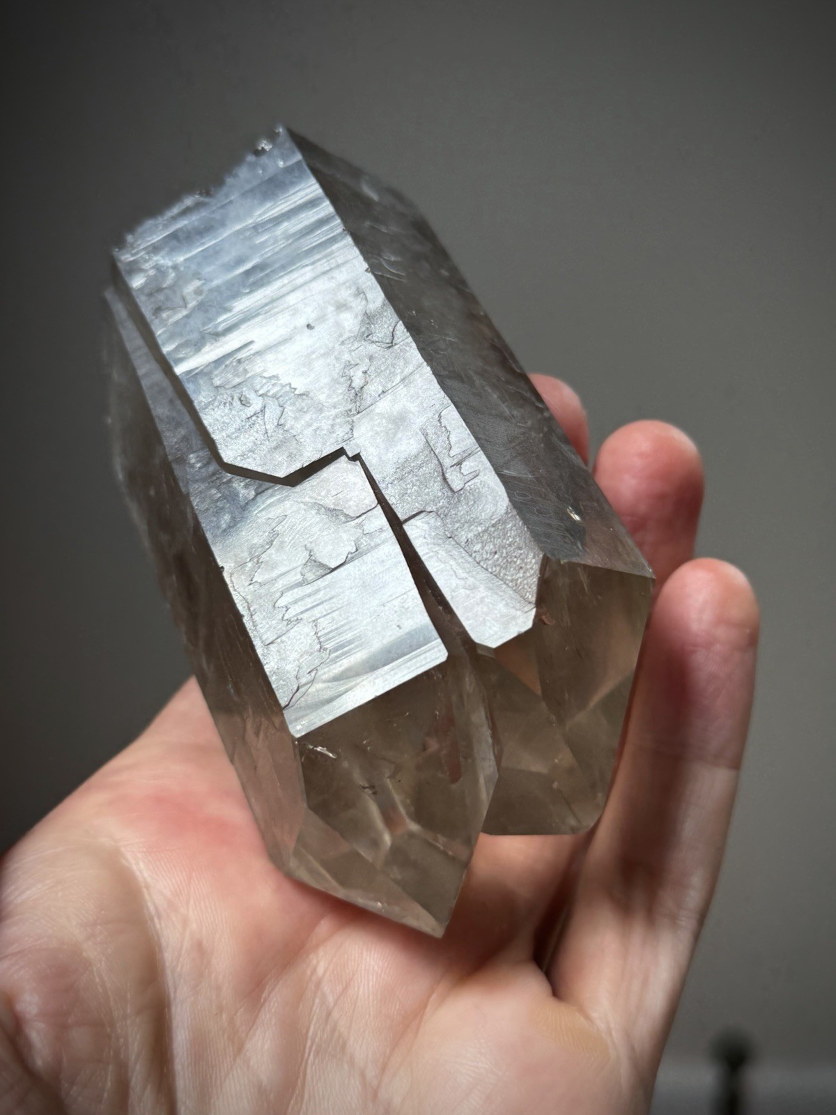 Twin Quartz Crystal Natural Smoky Quartz Rainbow Quartz Crystal Twin Quartz