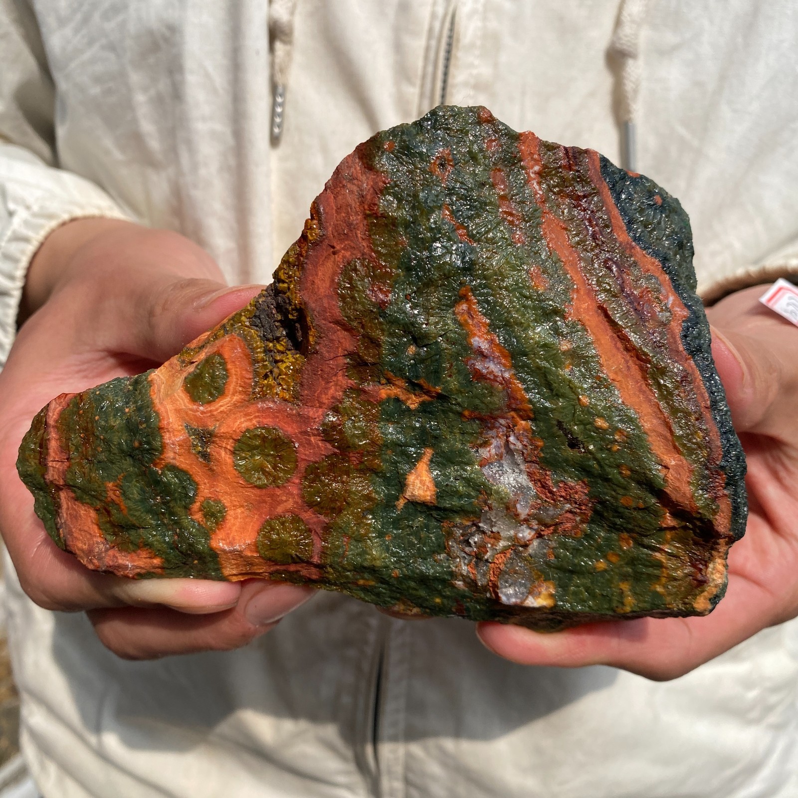 570G Rare Natural Raw Ocean Jasper Rough Quartz Crystal Mineral SpecimeM