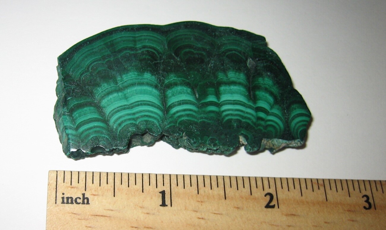 2.3″ x 1.25″ POLISHED NATURAL MALACHITE STONE MINERAL SLAB FROM THE CONGO 42g *1