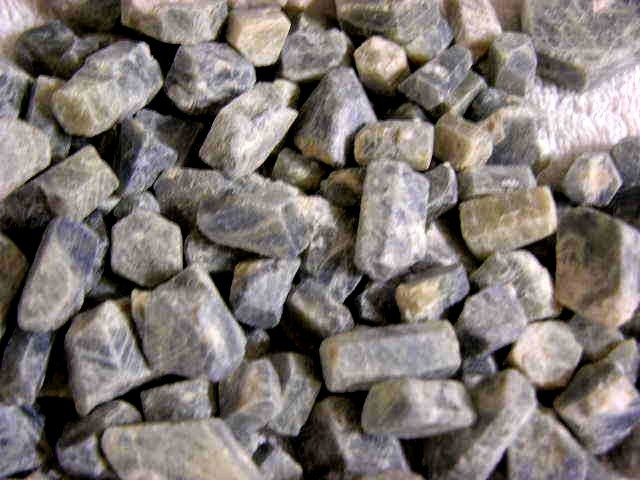 Blue Sapphire/Corundum crystal and crystal pieces from Madagascar 1/4 pound