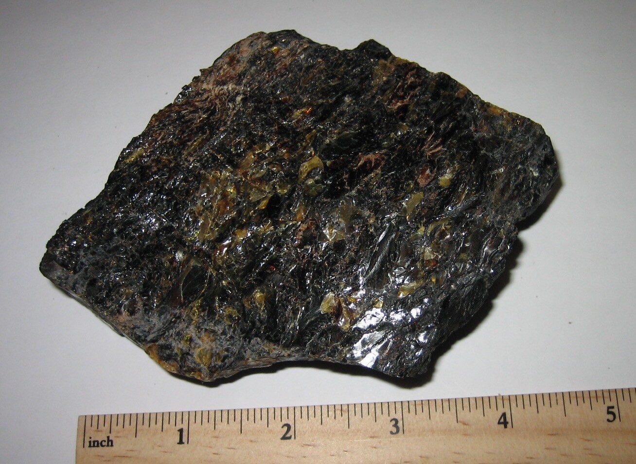 3.4″ x 3.2″ x 0.8″- 1″ RARE LARGE NATURAL FOSSIL AMBER TREE SAP BORNEO 155.3g *A