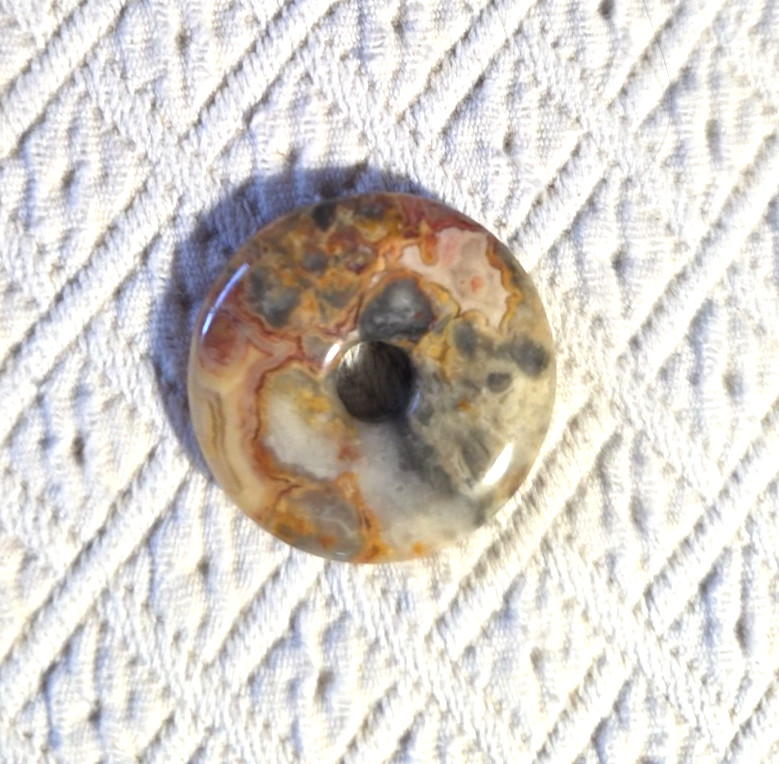 Polished Rock Stone With Small Holes to make Jewelry Set Of 15