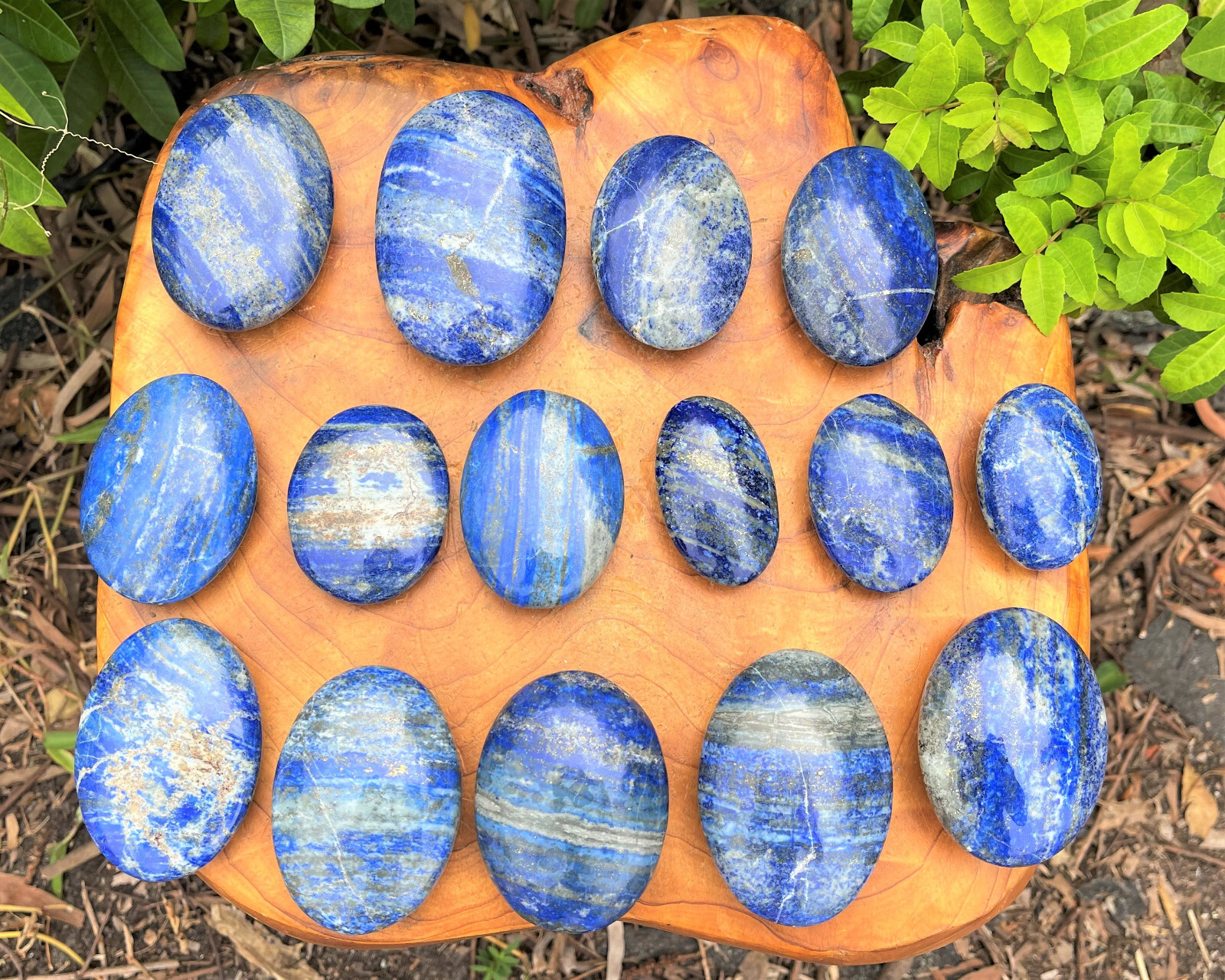 Lapis Palm Stone MEDIUM, 2.5 – 3″ (Lapis Lazuli Polished Gemstone Worry Stone)