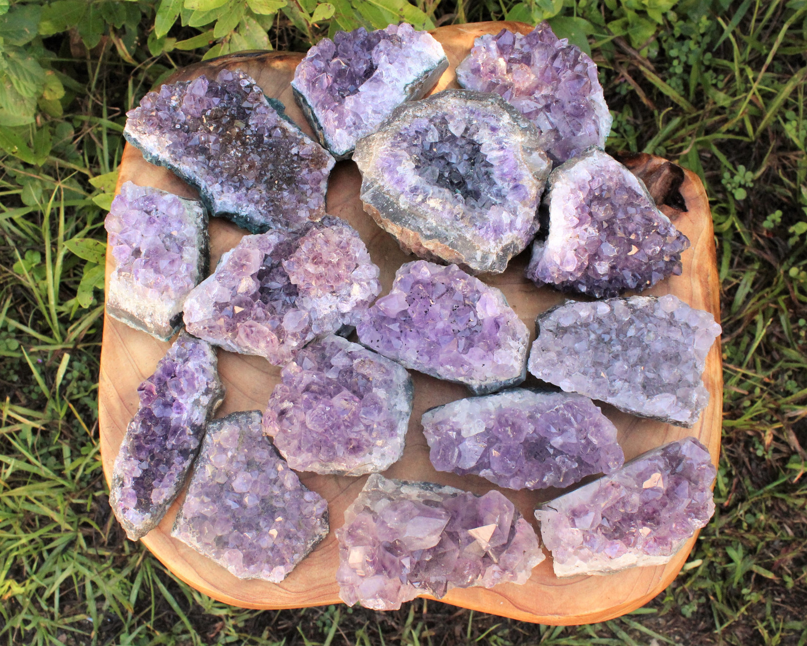 Bulk LARGE Natural Amethyst Crystal Clusters B/C Grade 2lb – 3lb: 4-5 Piece Box