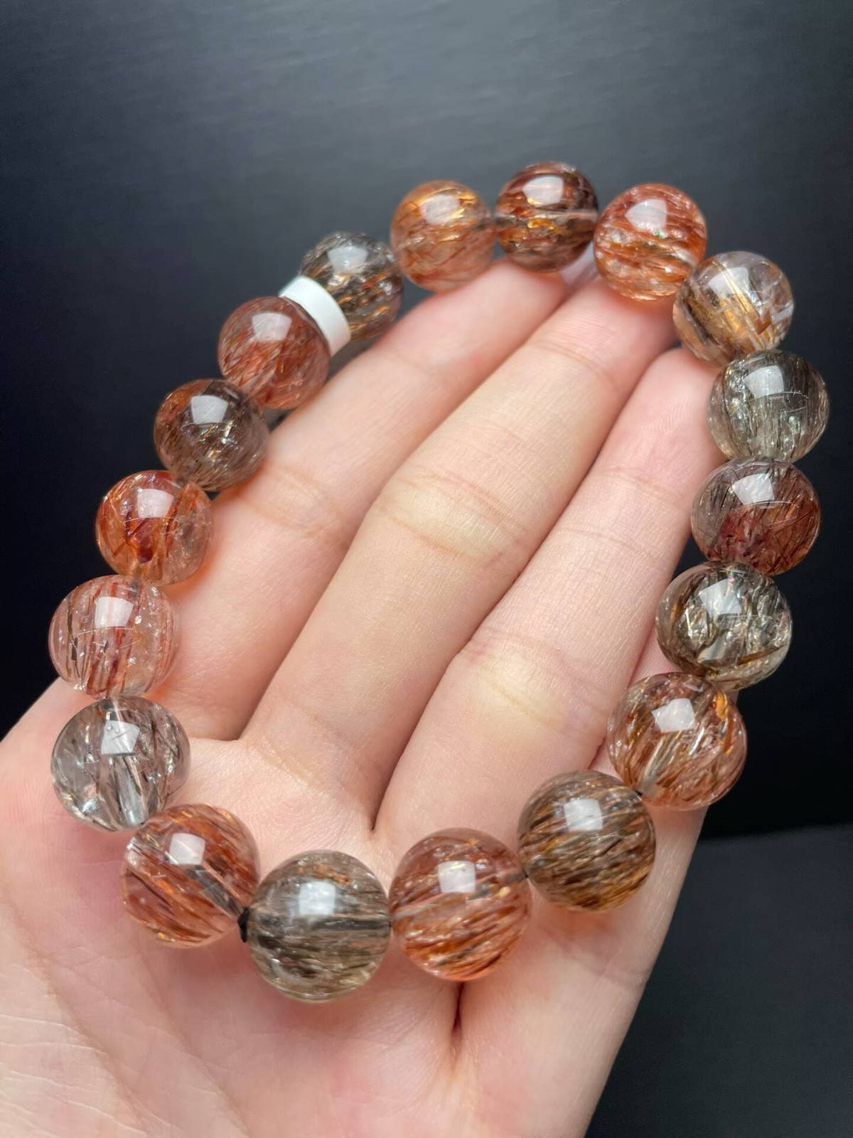 13mm Natural Super 7 Bead Bracelet Reiki Crystal Quartz Healing Decorate 1pc