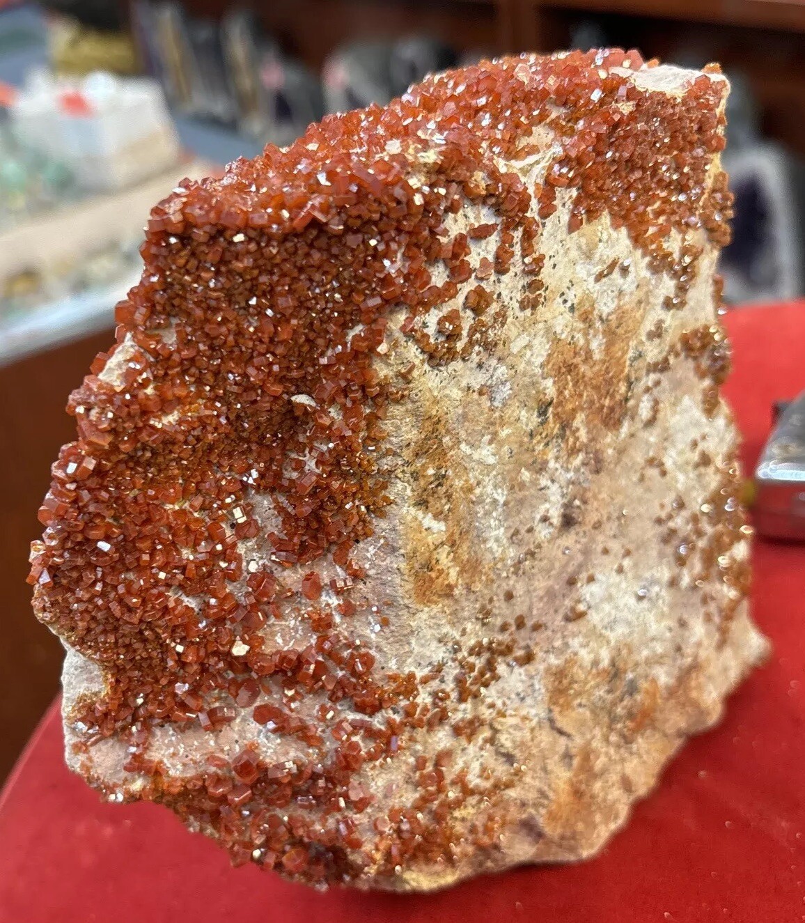 1706 Grams Vanadinite Crystals Cluster Mineral Specimen 5” X 5 1/2” X 3”