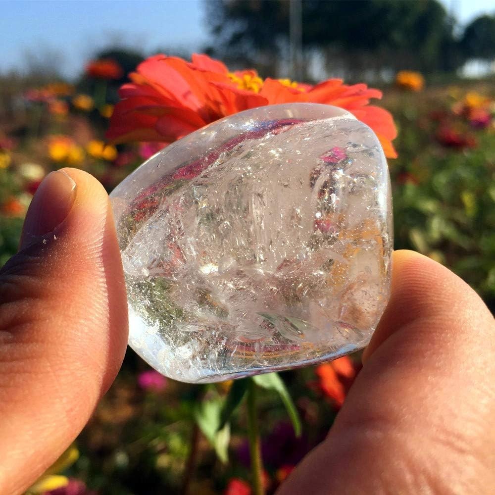 1Pcs Natural Tumbled Clear Quartz Healing Crystal Mineral Specimen Gemstone