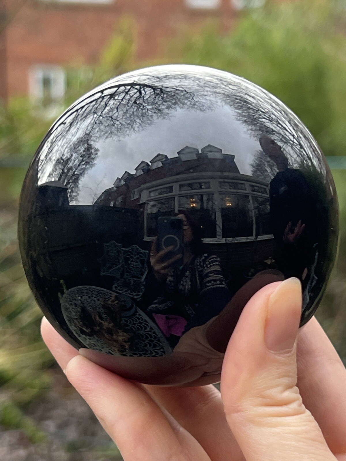 Black Obsidian Crystal Ball Large AAA+ Powerful / Creative / Protective 80mm