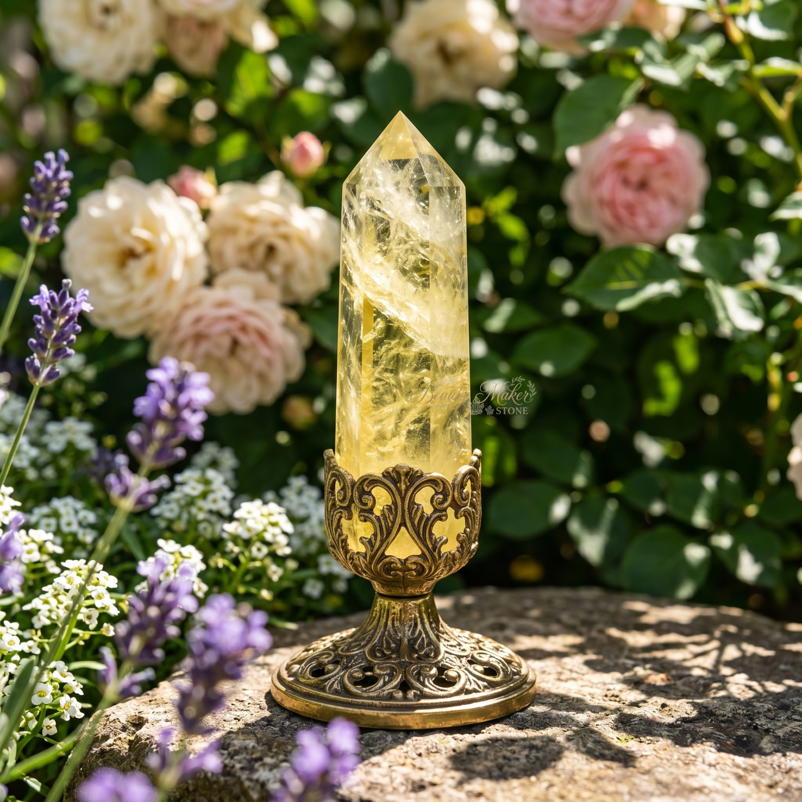 Natural Citrine Crystal Tower 3-3.5″ Obelisk Radiant Companion Home Decor Gift