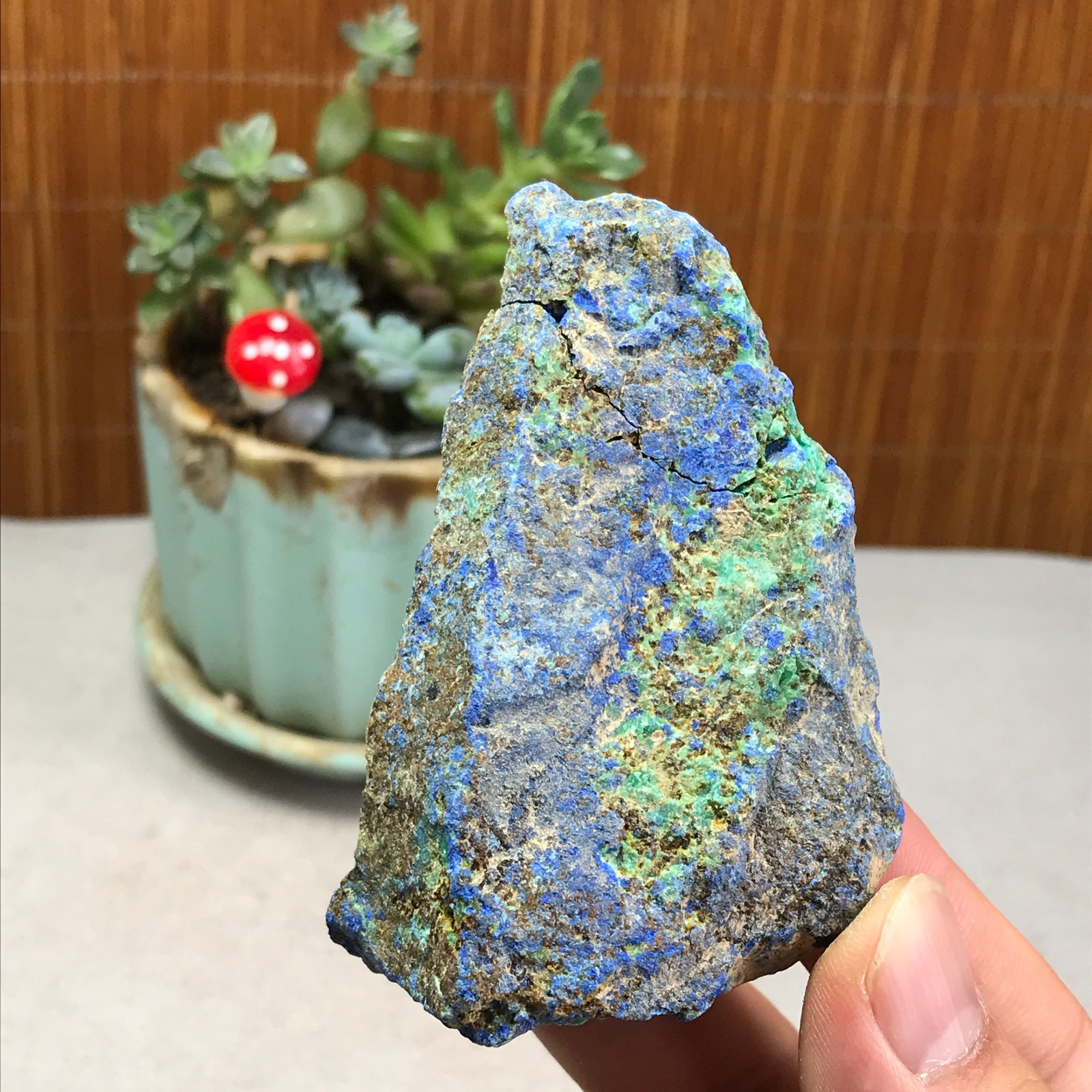 125g Natural Azurite/Malachite gemstone Rough original Crystal Specimen A5944