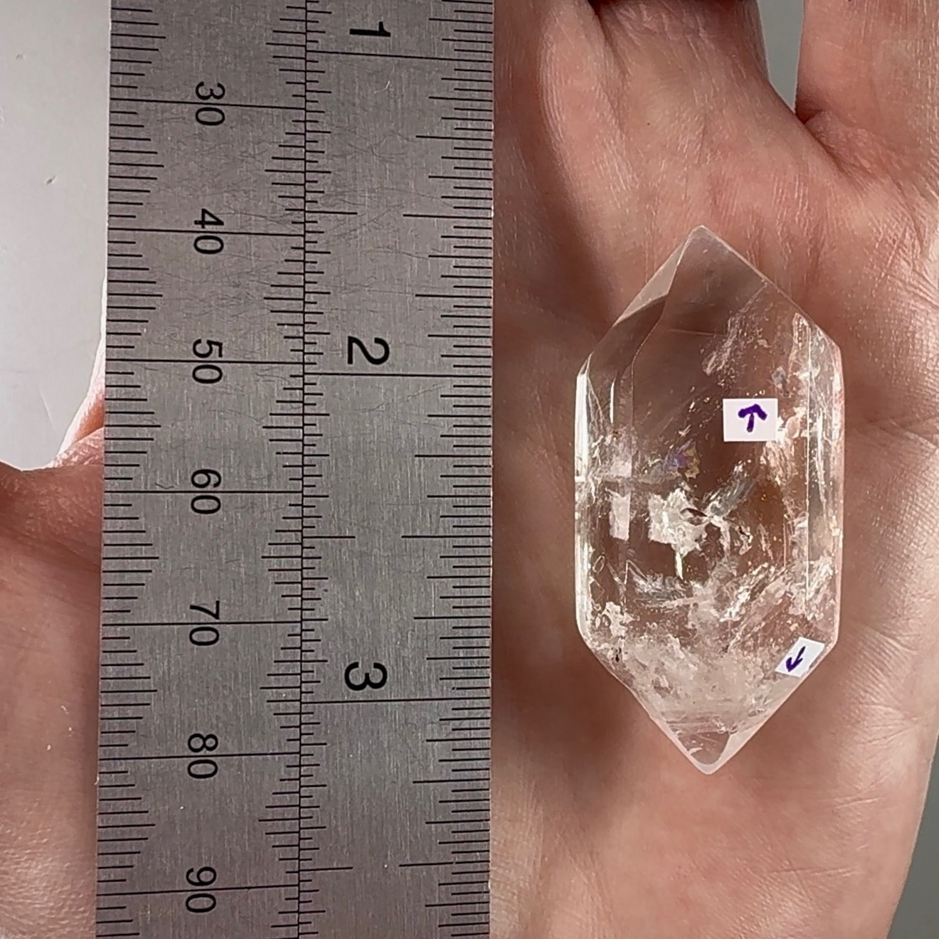 3 Moving Bubbles! Rare Optical Rainbow Slightly Smoky Enhydro Quartz Crystal