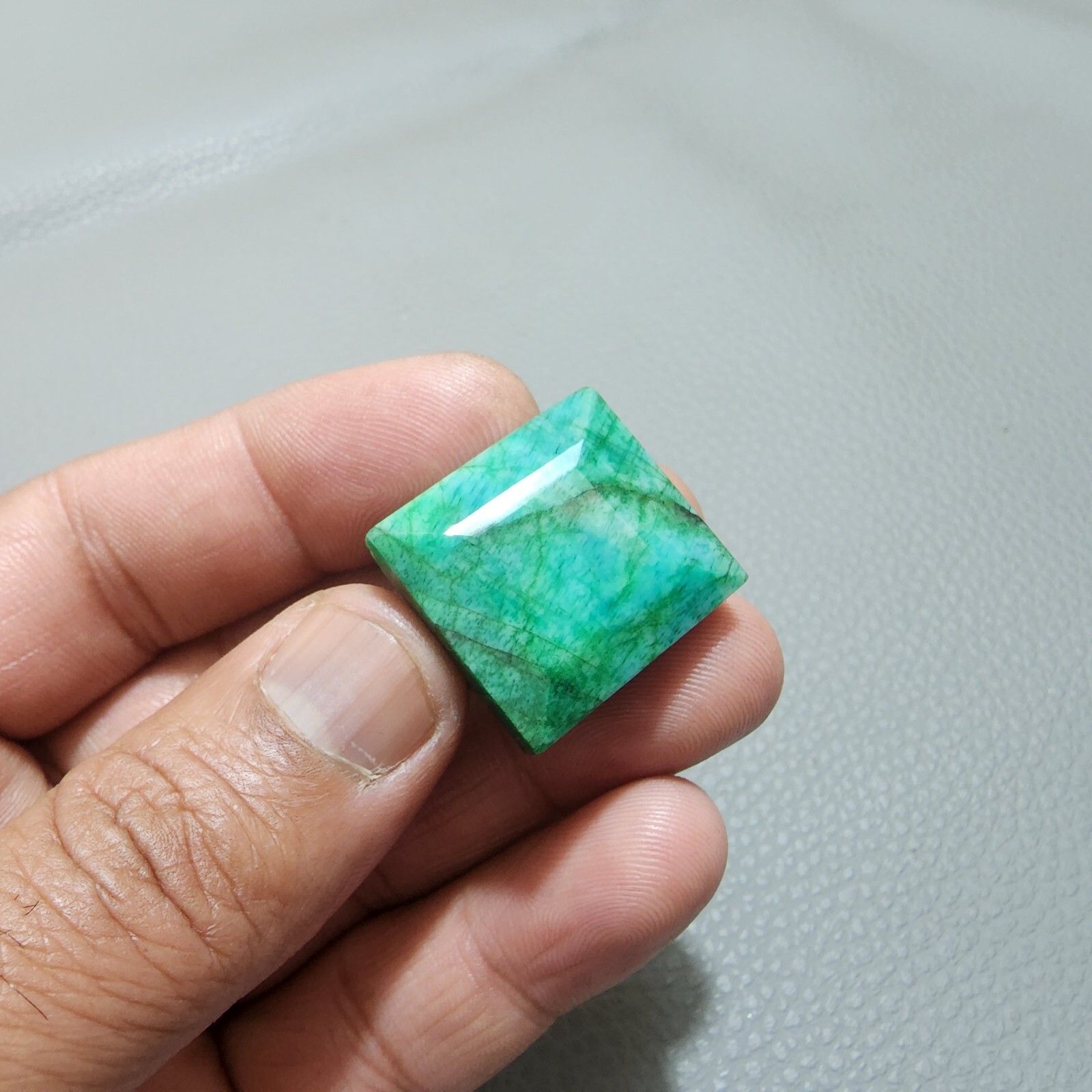 84 Crt AAA+ Quality Green Brazilian Emerald Square Shape Loose Gemstone Jewelry