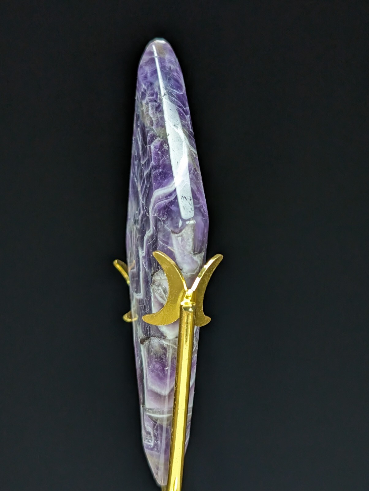 Chevron Amethyst Carving Dream Diamond Rhombus Crystal Gemstone Chakra Mineral