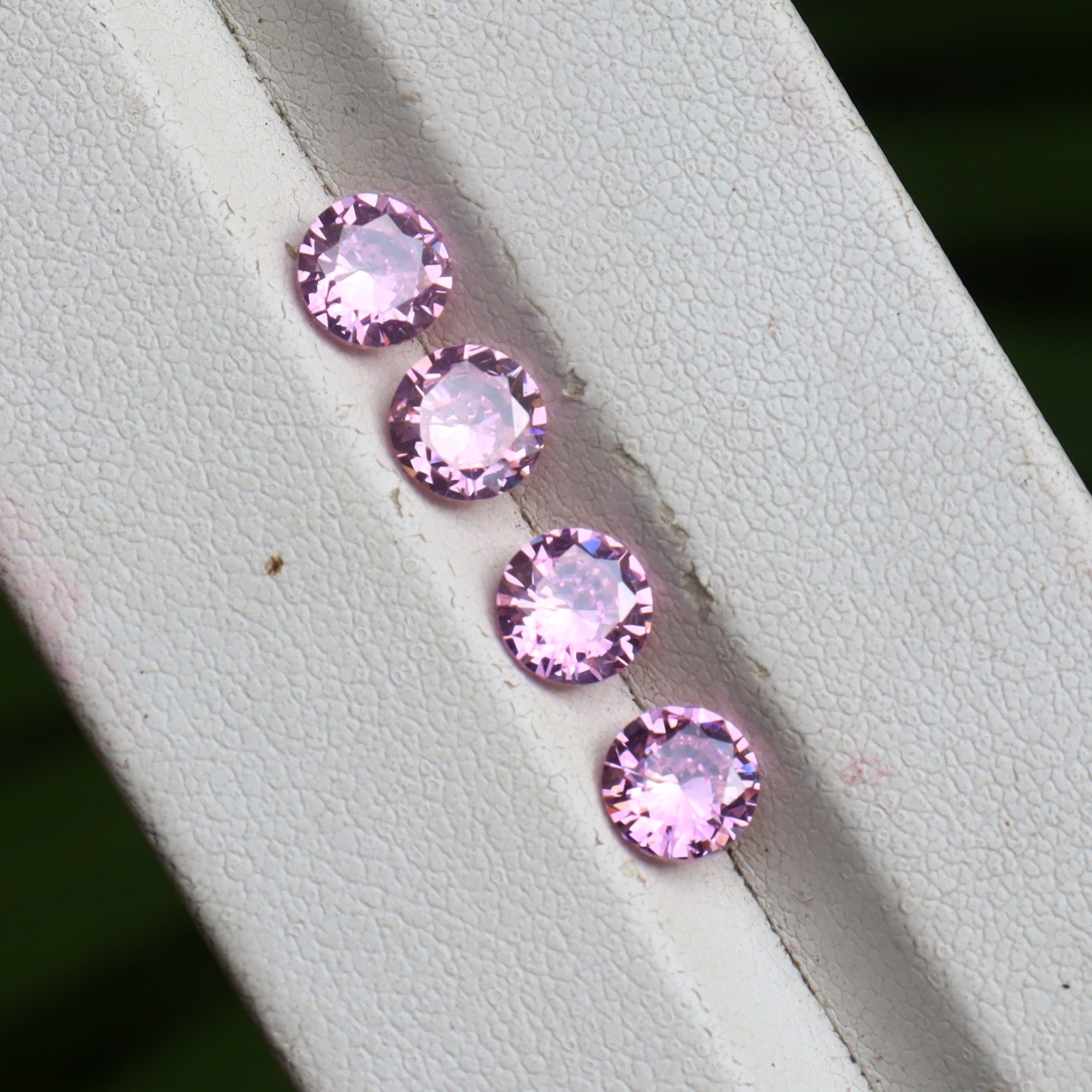 Round Cut Natural Pink Sapphire 6 MM 4 Pcs Certified Loose Gemstone Lot