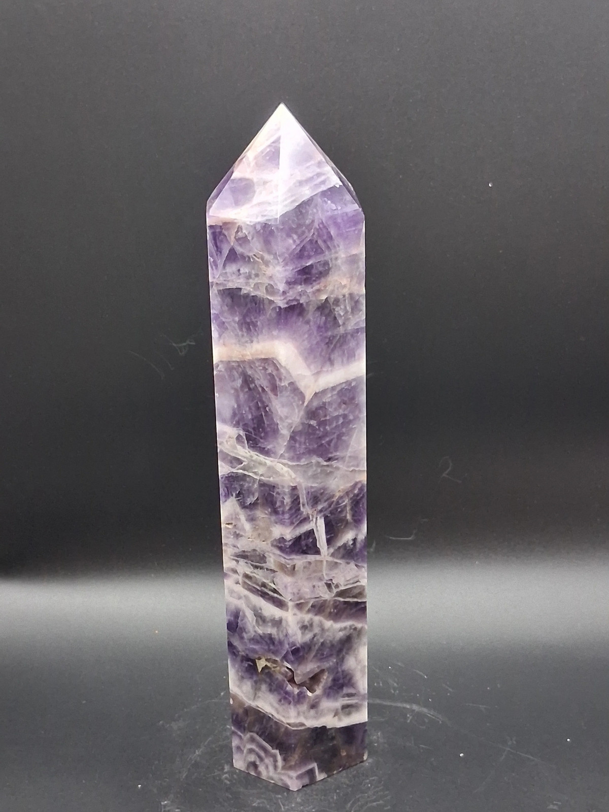 Large dream amethyst tower! 1.10 pounds, 8.5 inches tall
