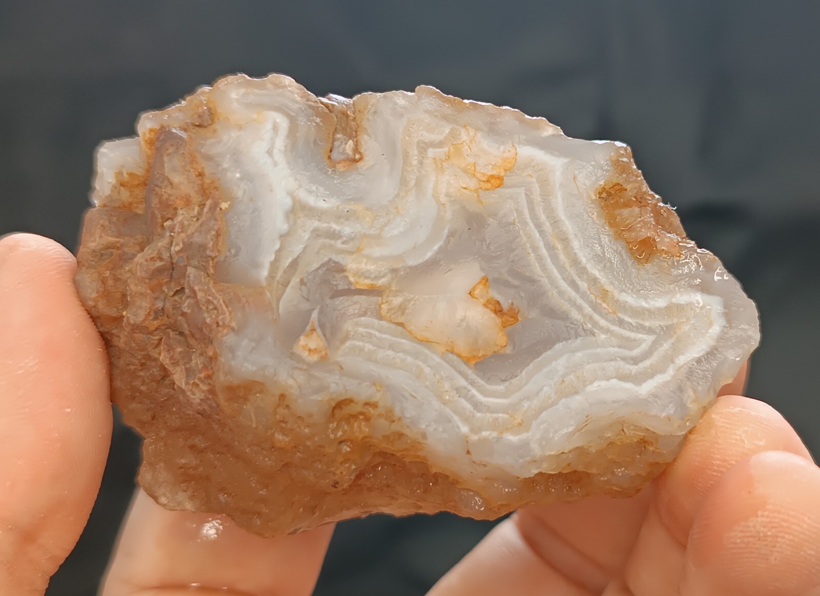 150g/0.33 lb uncut turkish banded agate stone rough, customs duty included