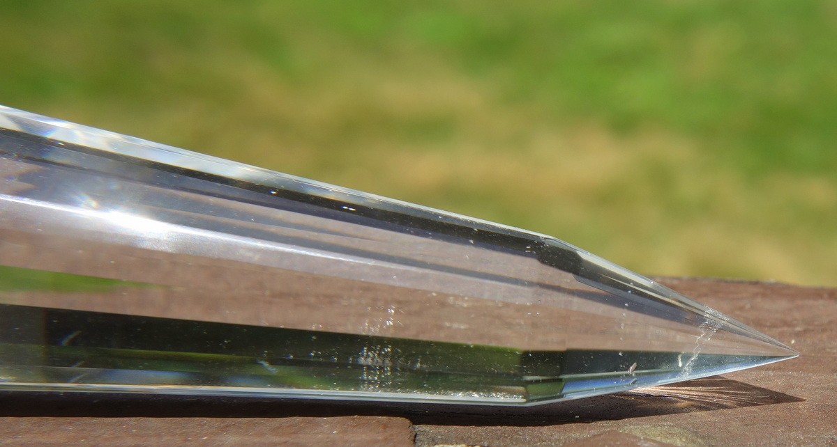 Vogel Inspired 24 Sided Quartz Double Terminated Crystal Wand Water Clarity