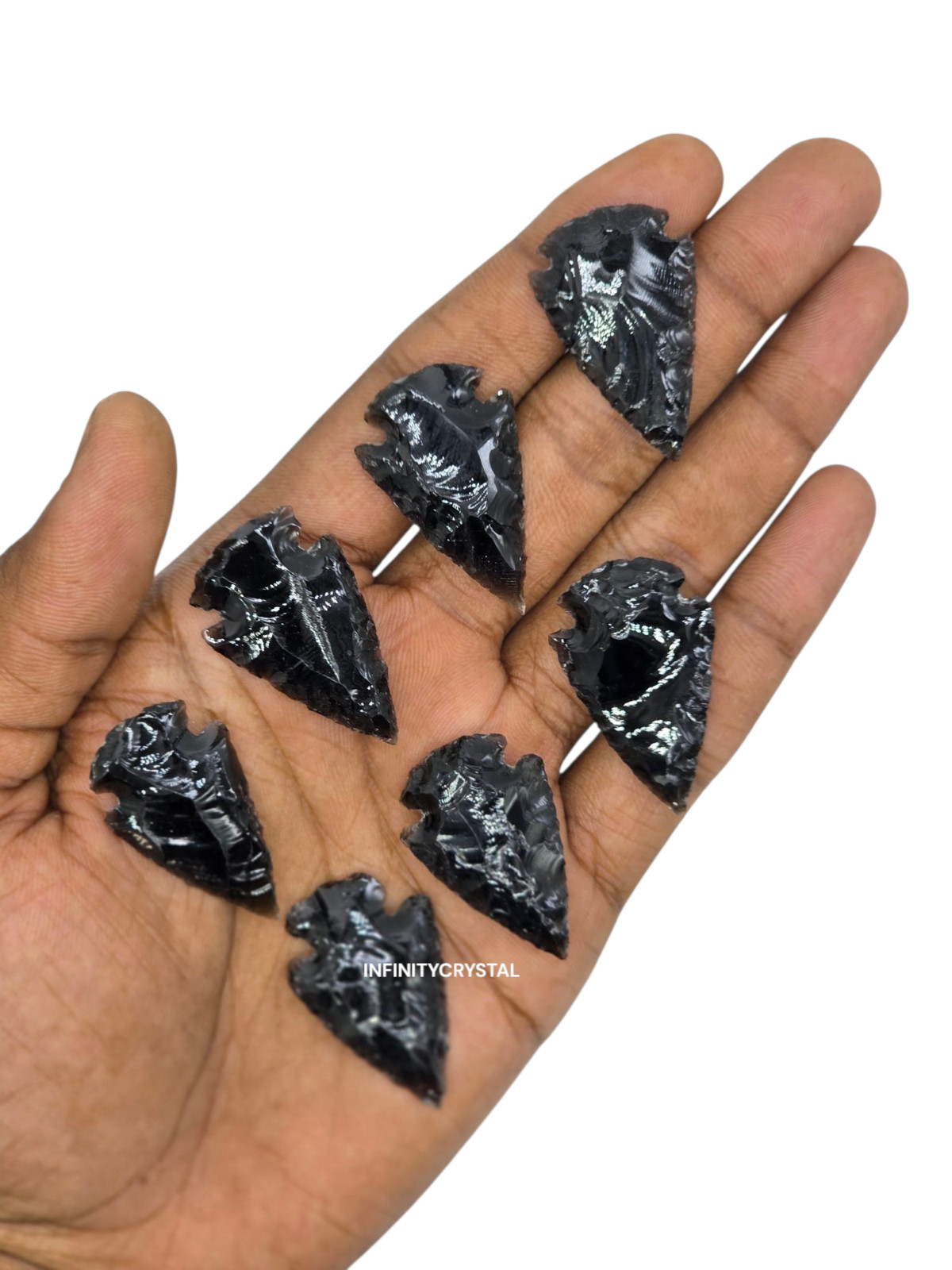 Bulk Obsidian Arrowhead 1–1.5” Natural Volcanic Stone Points Boho Jewelry Making
