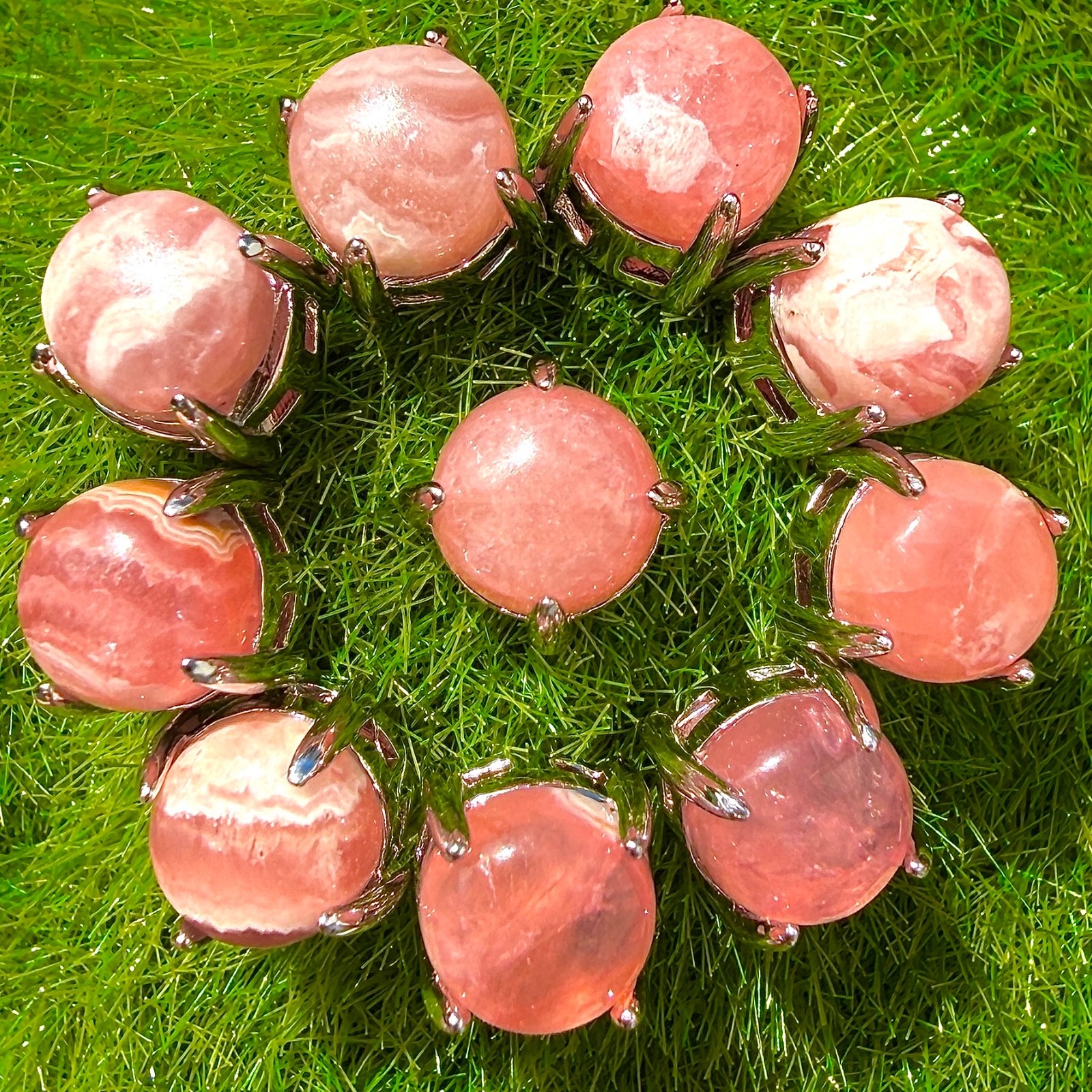 Wholesale 5 Pairs Rhodochrosite Stud Earring 6mm