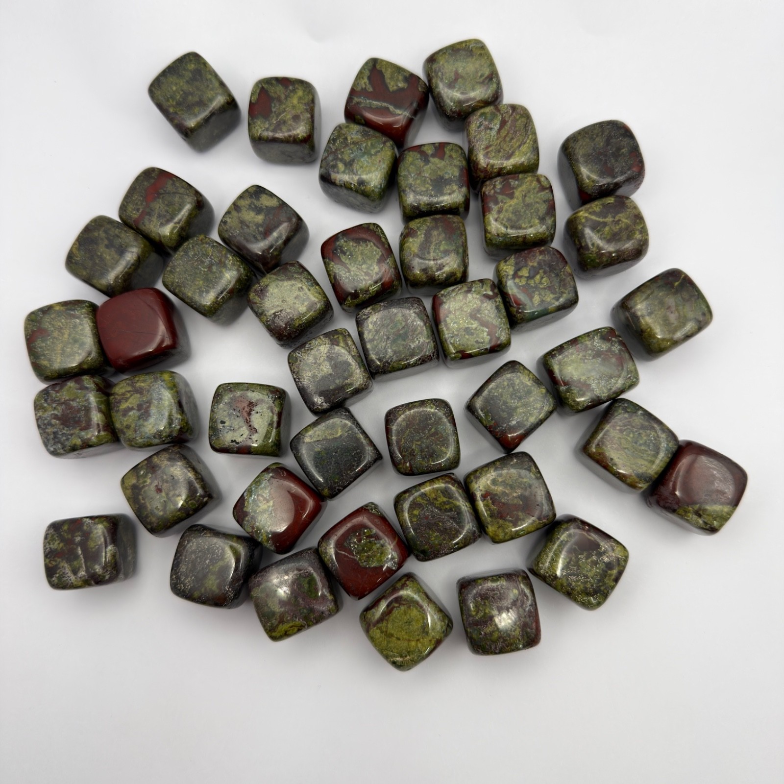 Wholesale Lot 2 Lbs Natural Dragon Bloodstone Cube Crystal Healing Energy