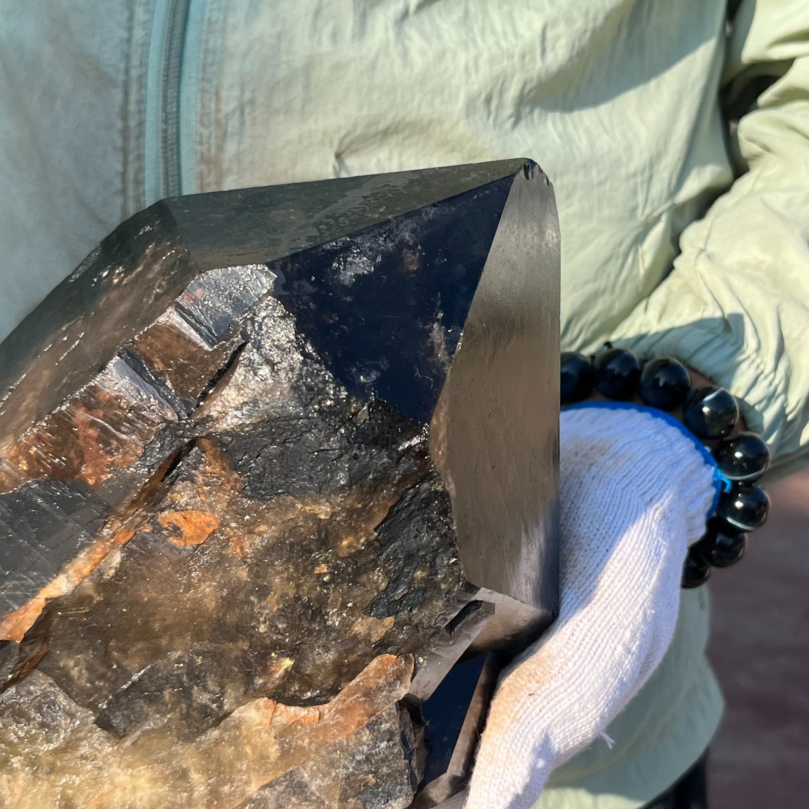 10LB Natural Smoky Black Skeletal Elestial Quartz Crystal Point Mineral
