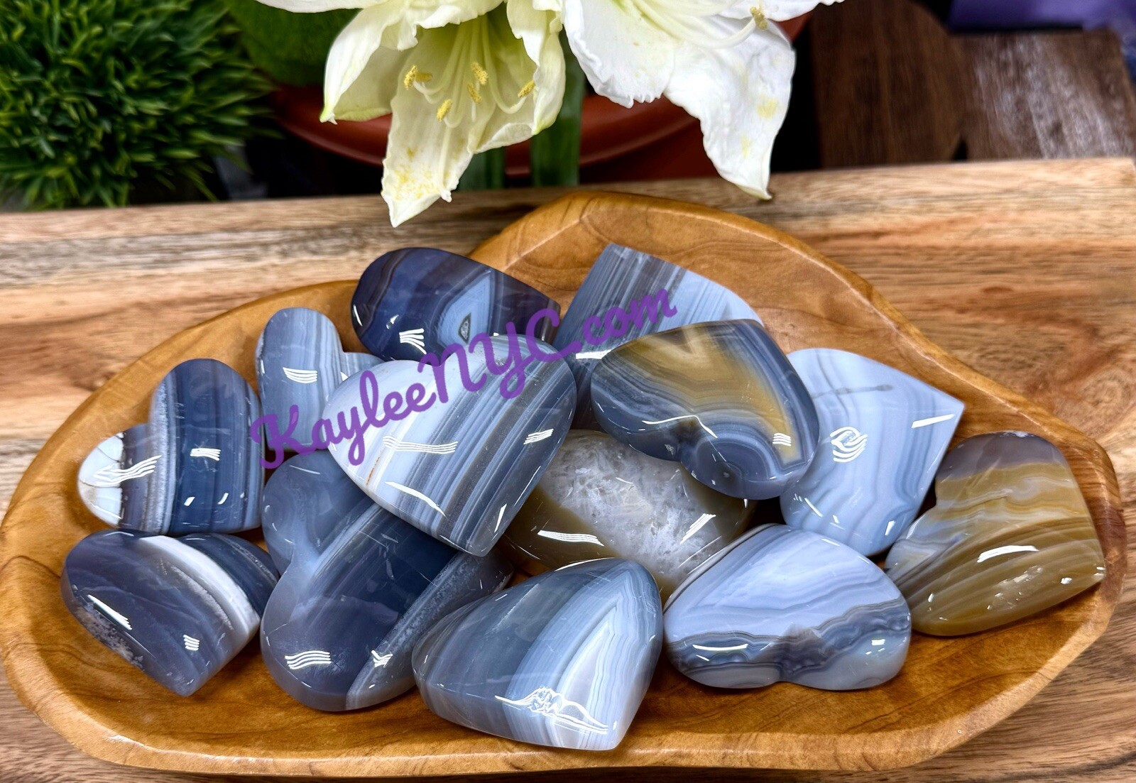 Wholesale Lot 2 Lbs Natural Botswana Agate Crystal Heart Healing