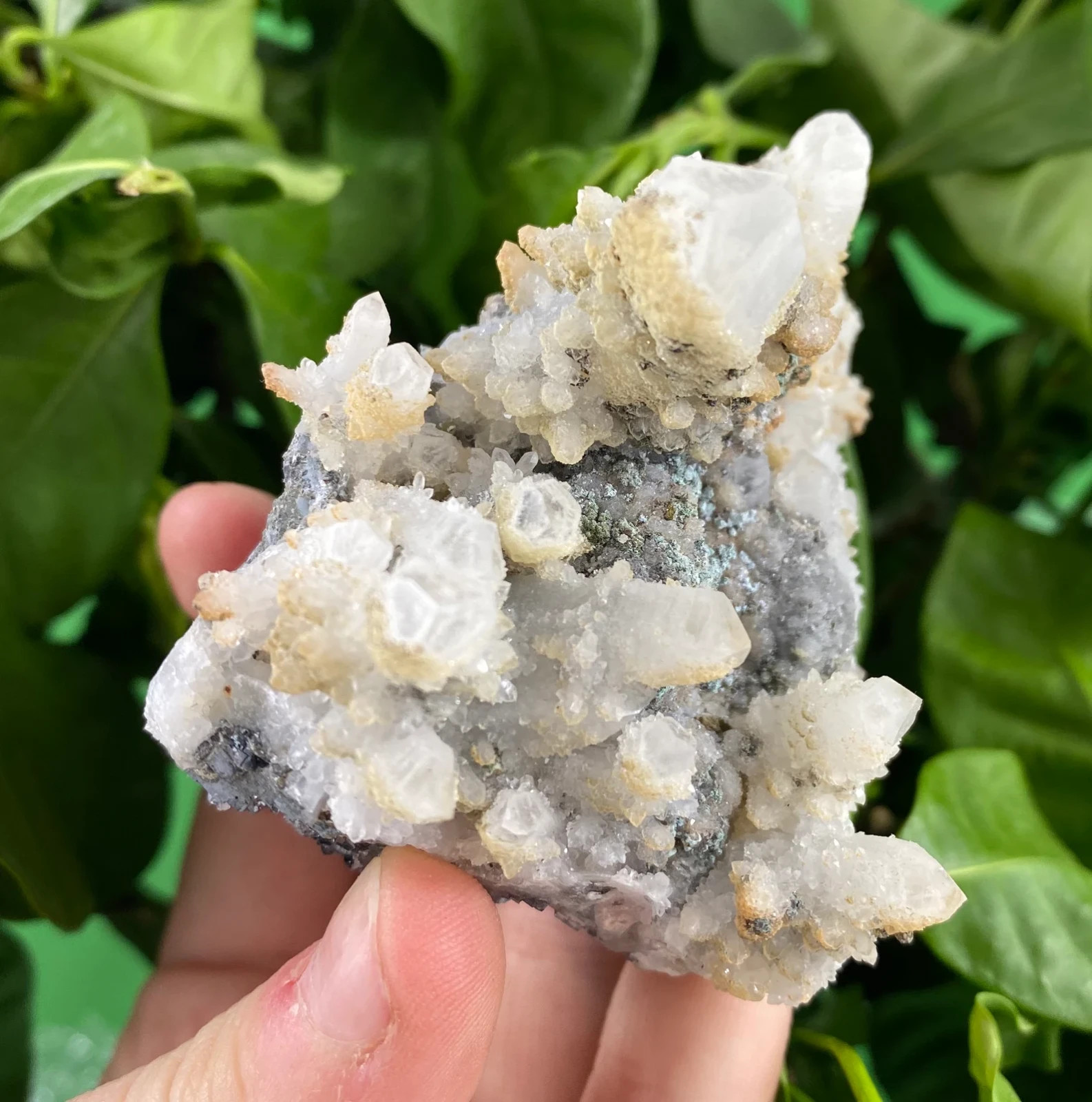 Gorgeous Quartz with Calcite and Dolomite from Madan , Bulgaria ,Natural Mineral