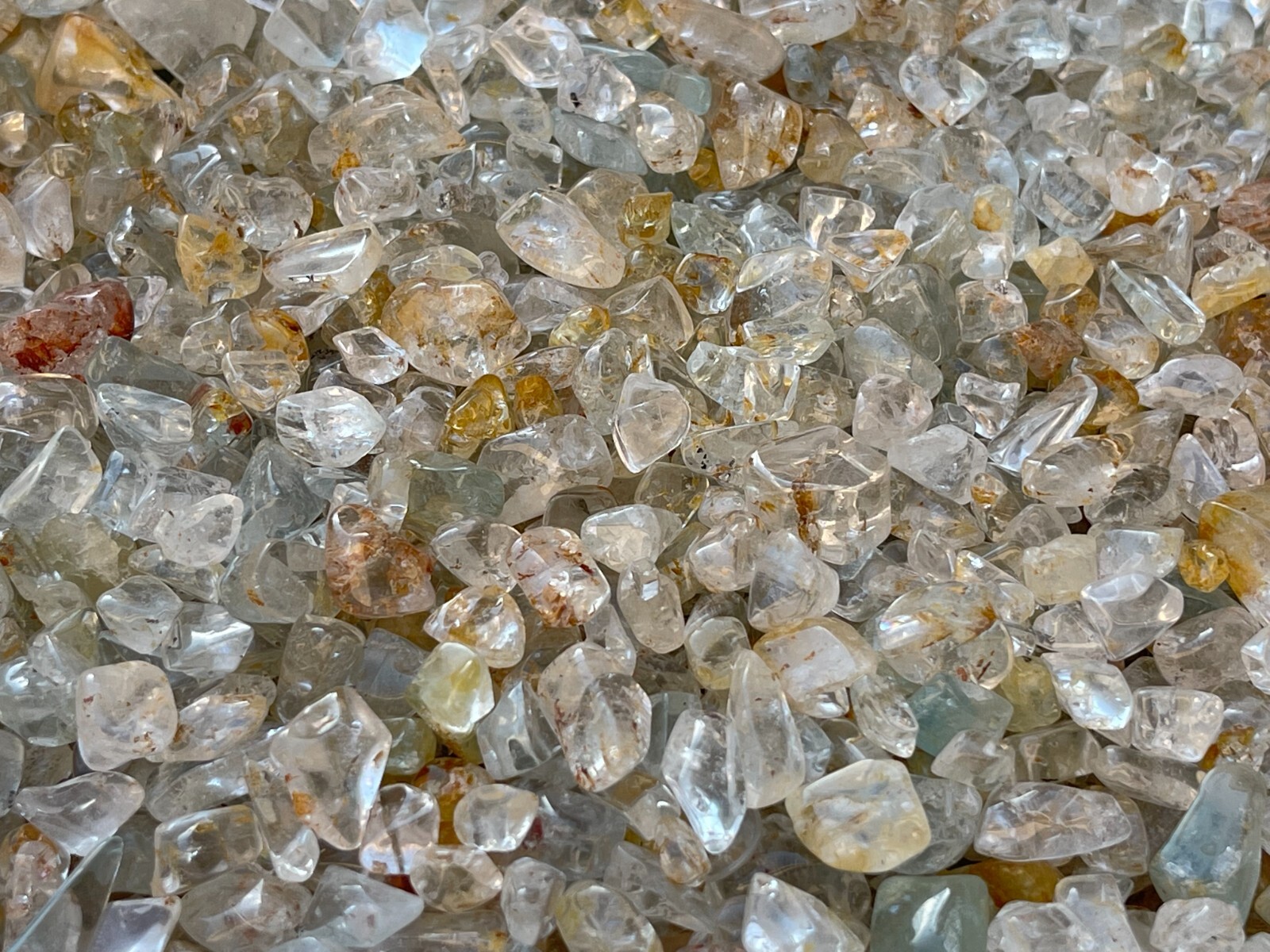 Grade A++ Lemon Topaz Semi Tumbled Gemstone Chips 5-20 mm, Wholesale Bulk Lot