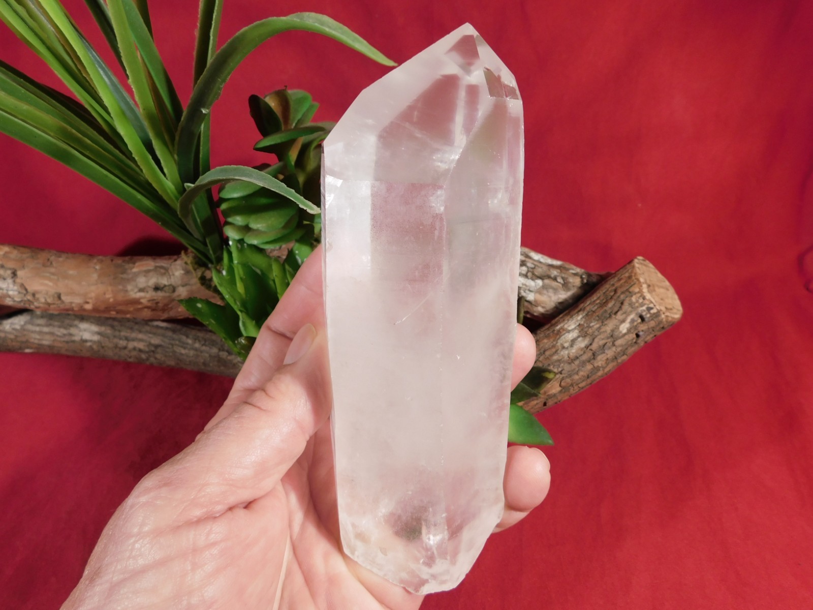 Big! Semi Translucent LEMURIAN Quartz Crystal From Brazil 710gr
