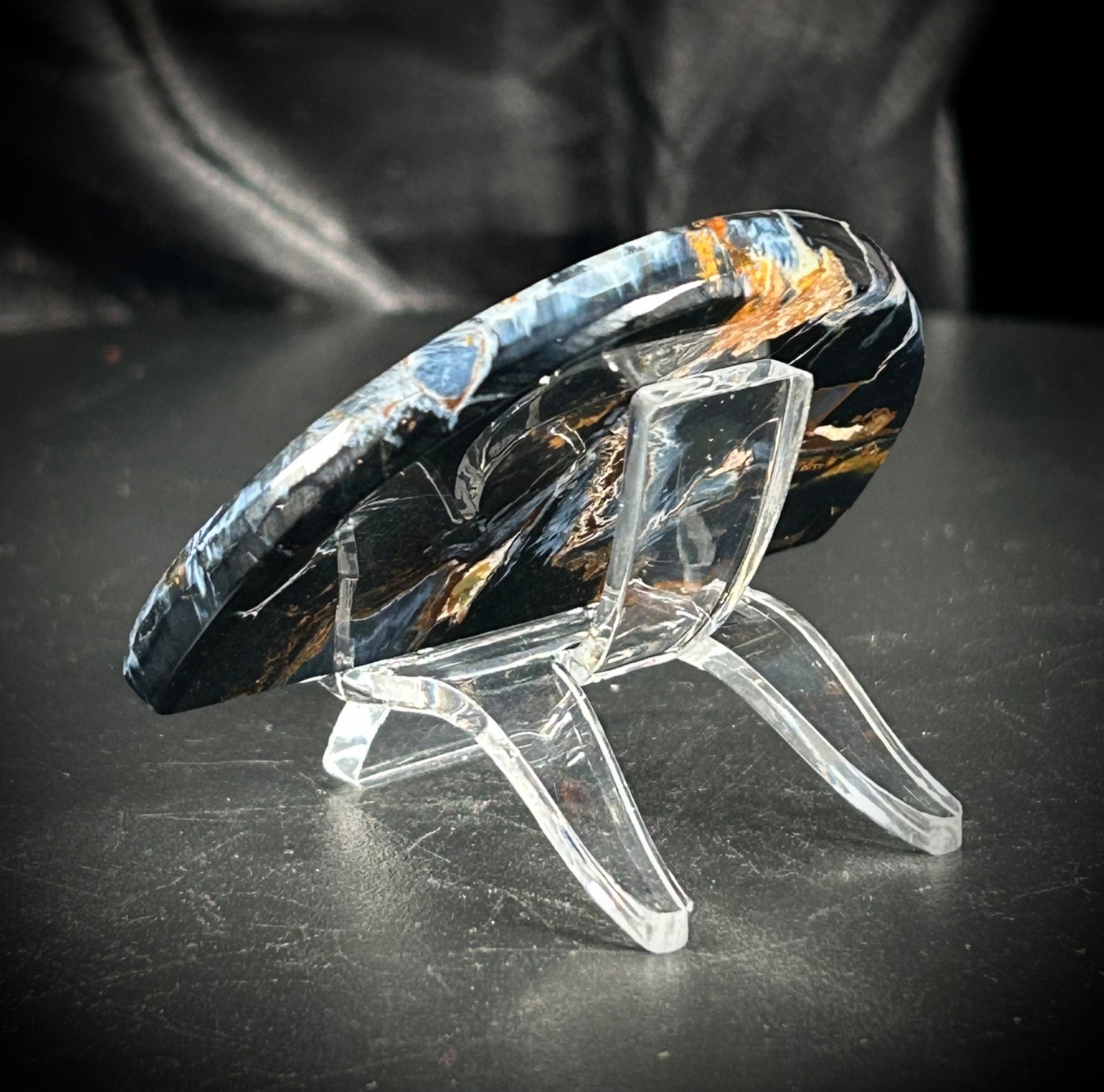 2.37″ Flashy Pietersite Slab With Acrylic Stand 1.1oz (31 grams)