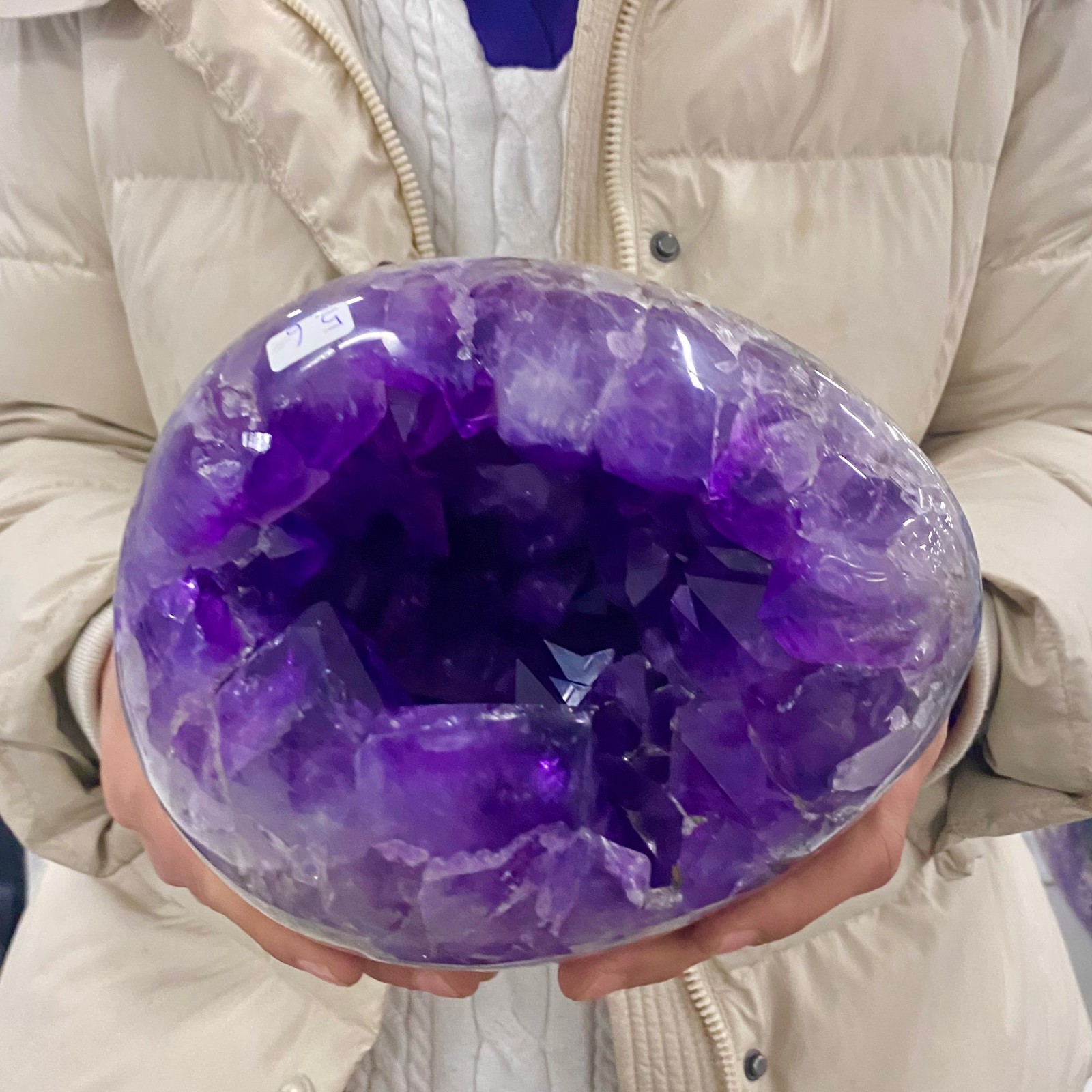 12.34LB Natural Amethyst geode quartz cluster crystal specimen energy healing