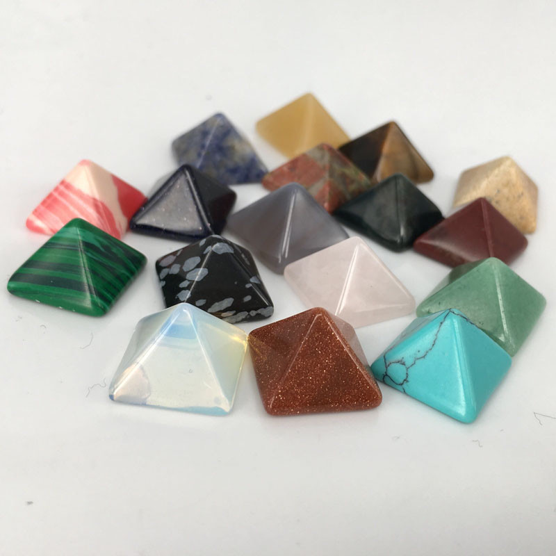 Set of 7 Chakra Pyramid Stone Set Crystal Healing – Chakra Set