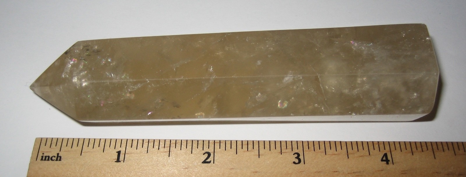 4.6″ x 1″-1.25″ POLISHED NATURAL CITRINE QUARTZ CRYSTAL STONE TOWER WAND 150g *1