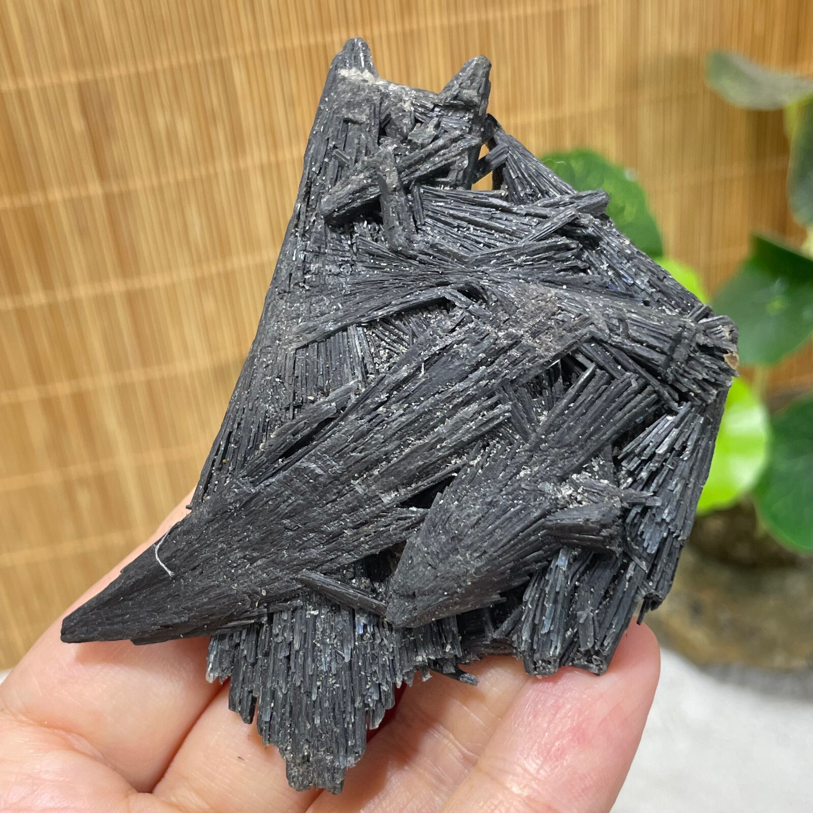 80g Natural Irregular natural black crystal cluster mineral specimen（dian qishi）