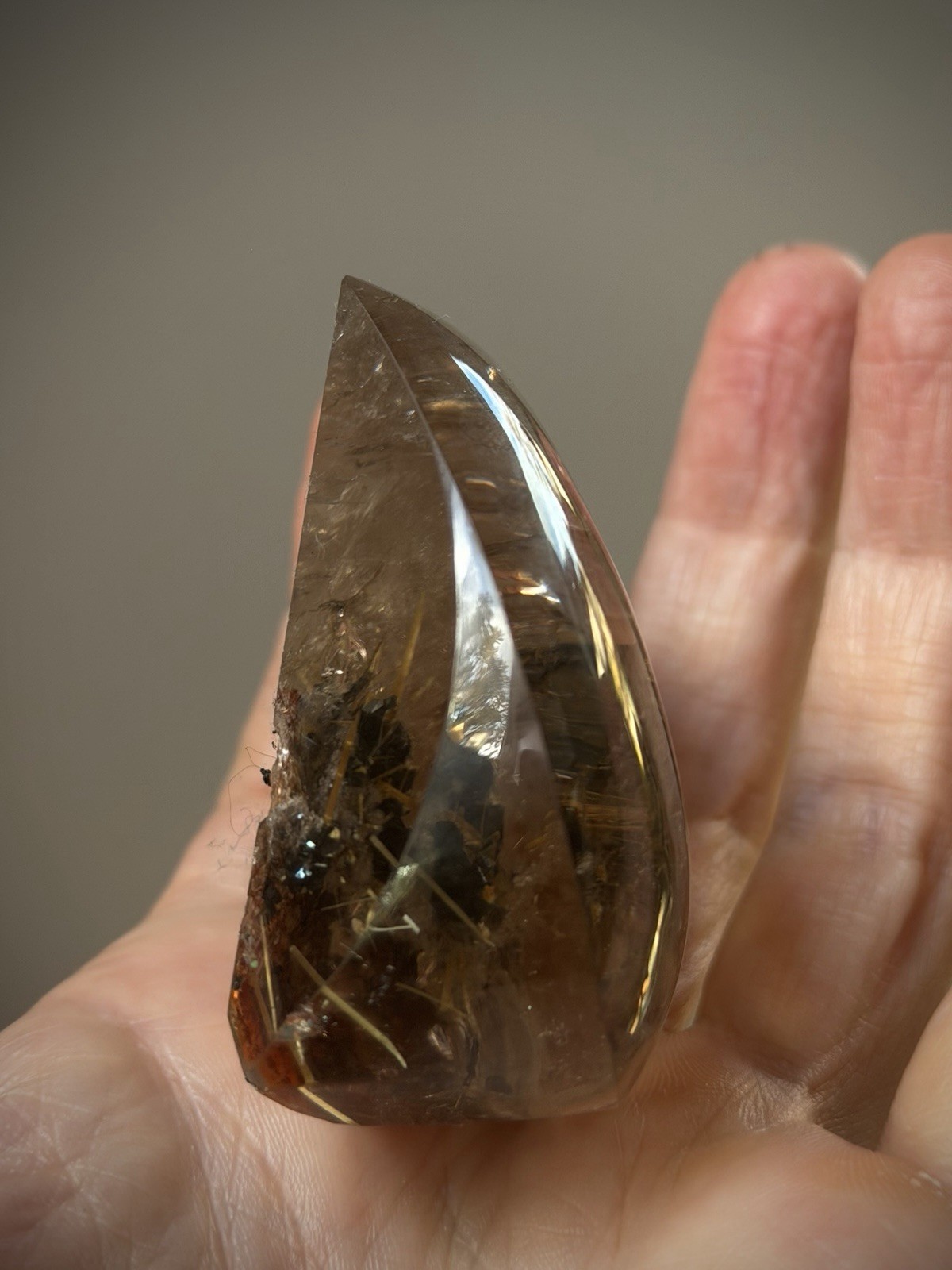 Gold Star Rutilated Quartz Crystal Hematite Quartz Gold Rutile Inclusion Quartz