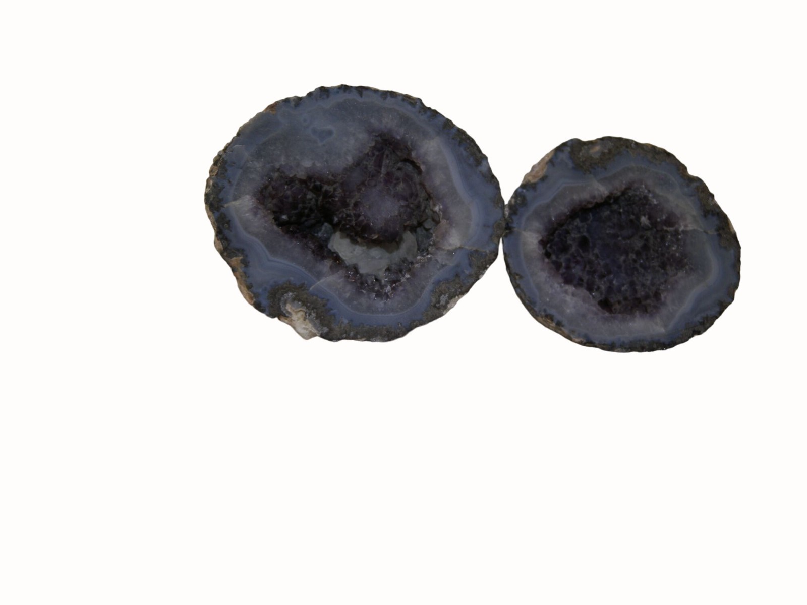 Amethyst Geodes Set of 2 Each approximately 3″ x 1 1/2″