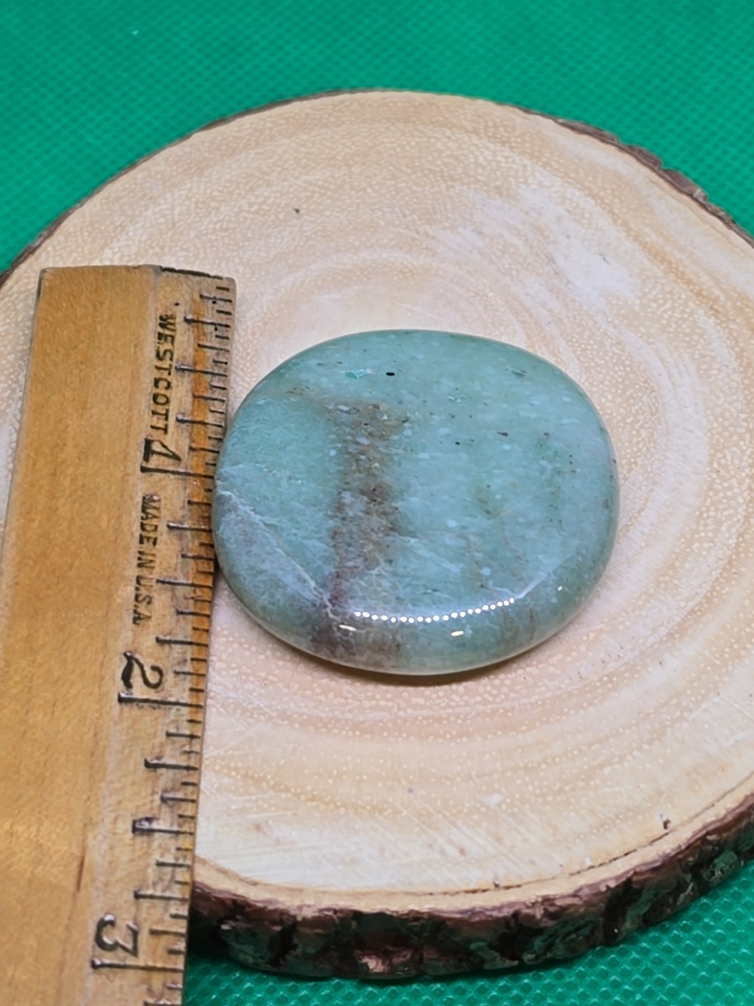 Amazonite Palm Stone Palmstone Flat Pocket Polished